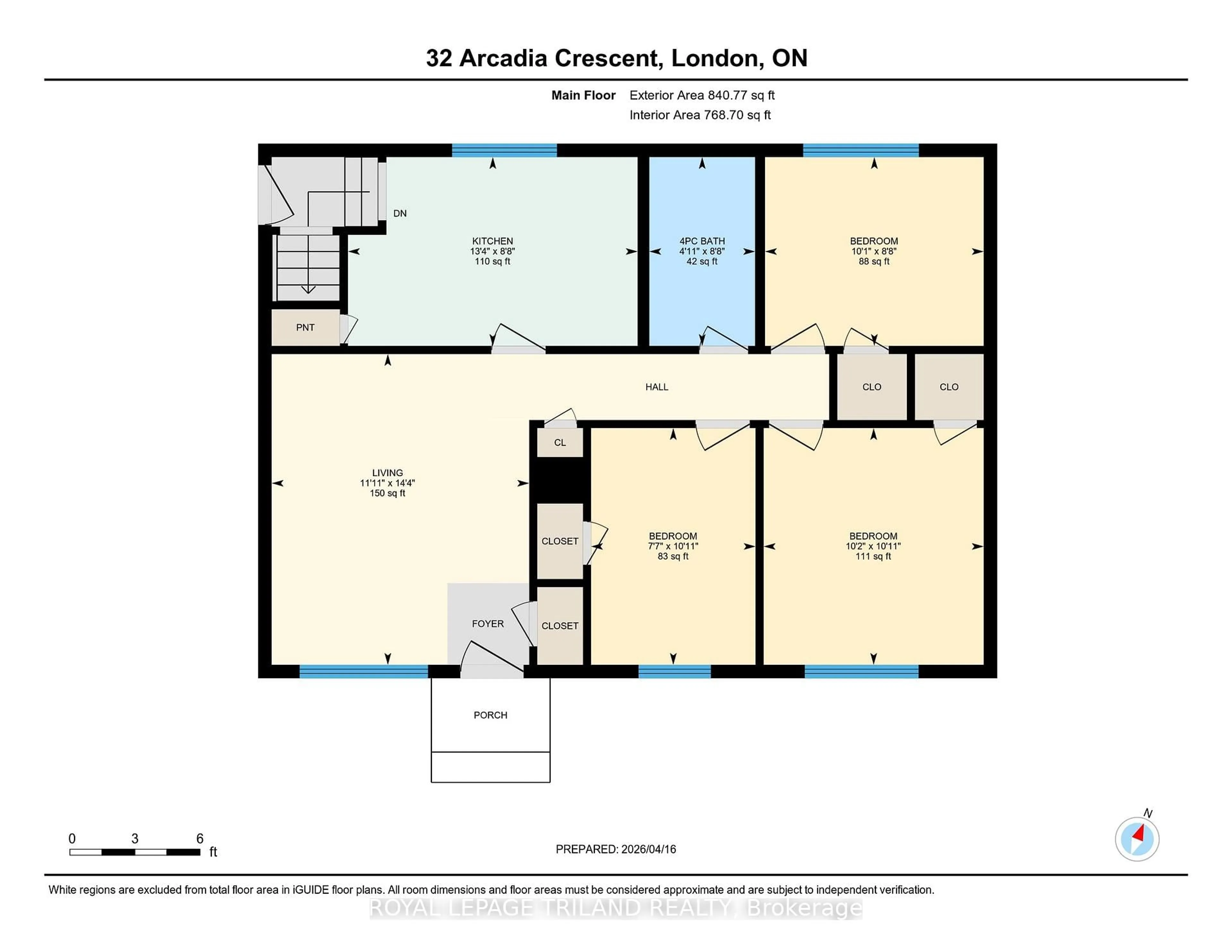 Floor plan for 87 Arcadia Cres, London East Ontario N5W 1P5