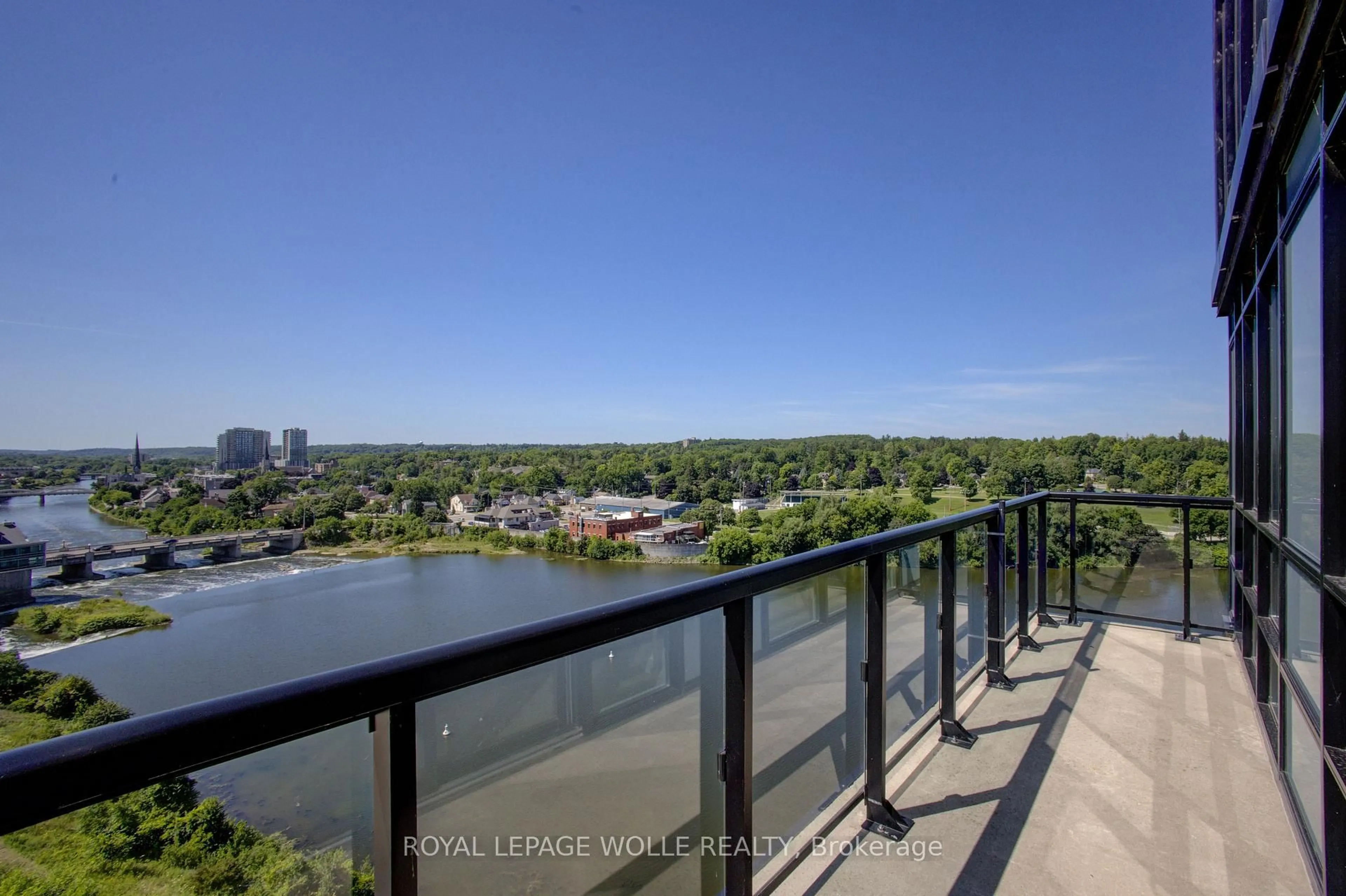 Balcony in the apartment, water/lake/river/ocean view for 150 Water St #1007, Cambridge Ontario N1R 0B5