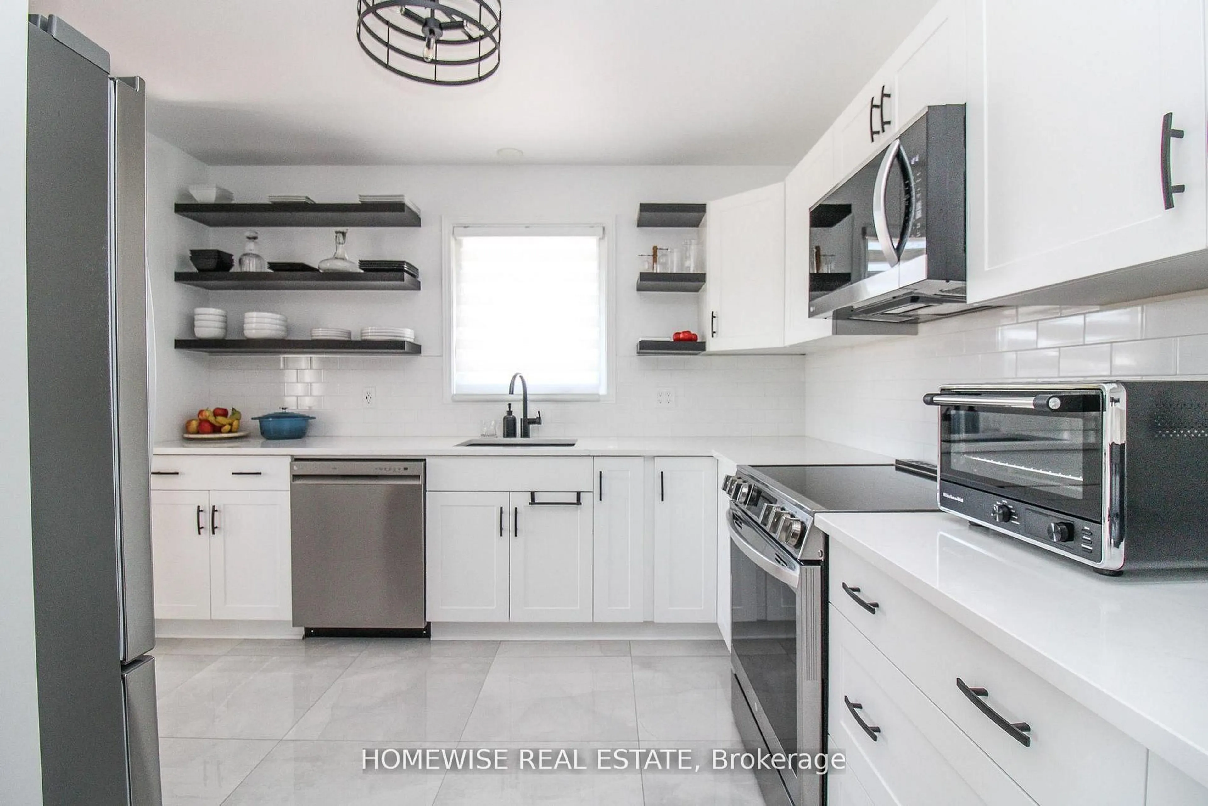 Contemporary kitchen, ceramic/tile floor for 268 SPENCLEYS Lane, Peterborough Ontario K9H 1S3