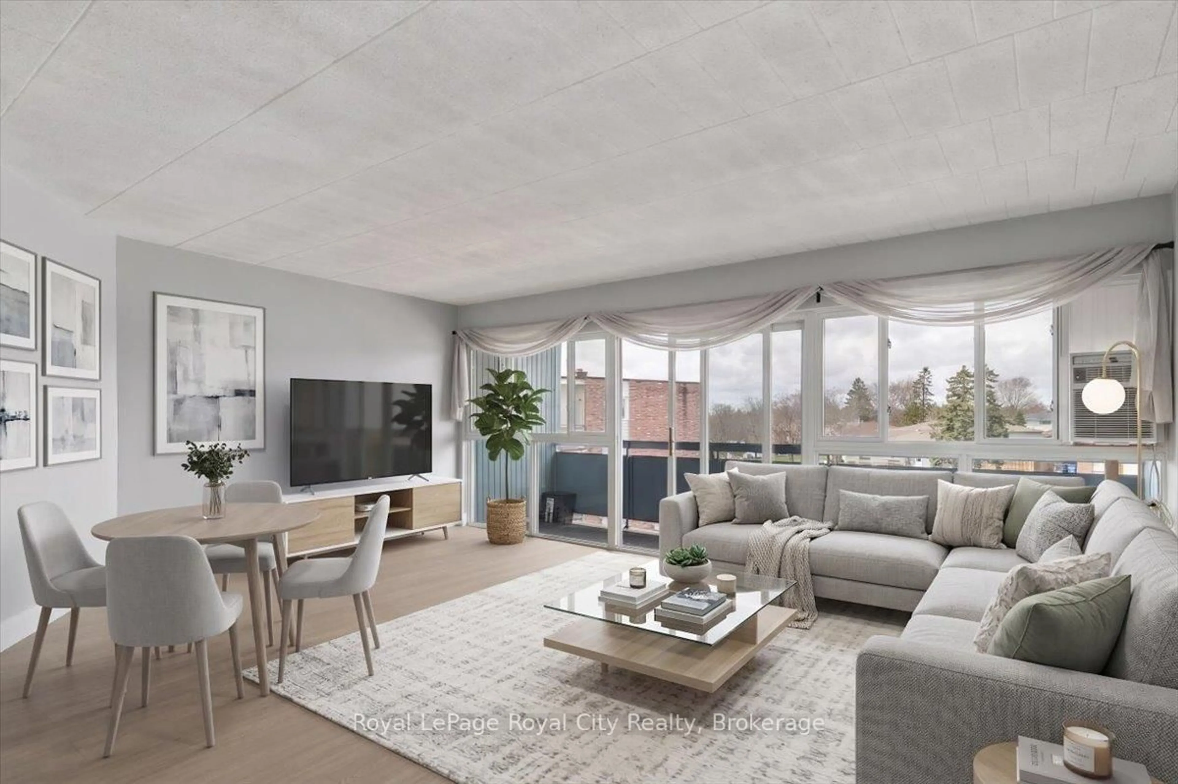 Living room with furniture, unknown for 91 Conroy Cres #512, Guelph Ontario N1G 2V5