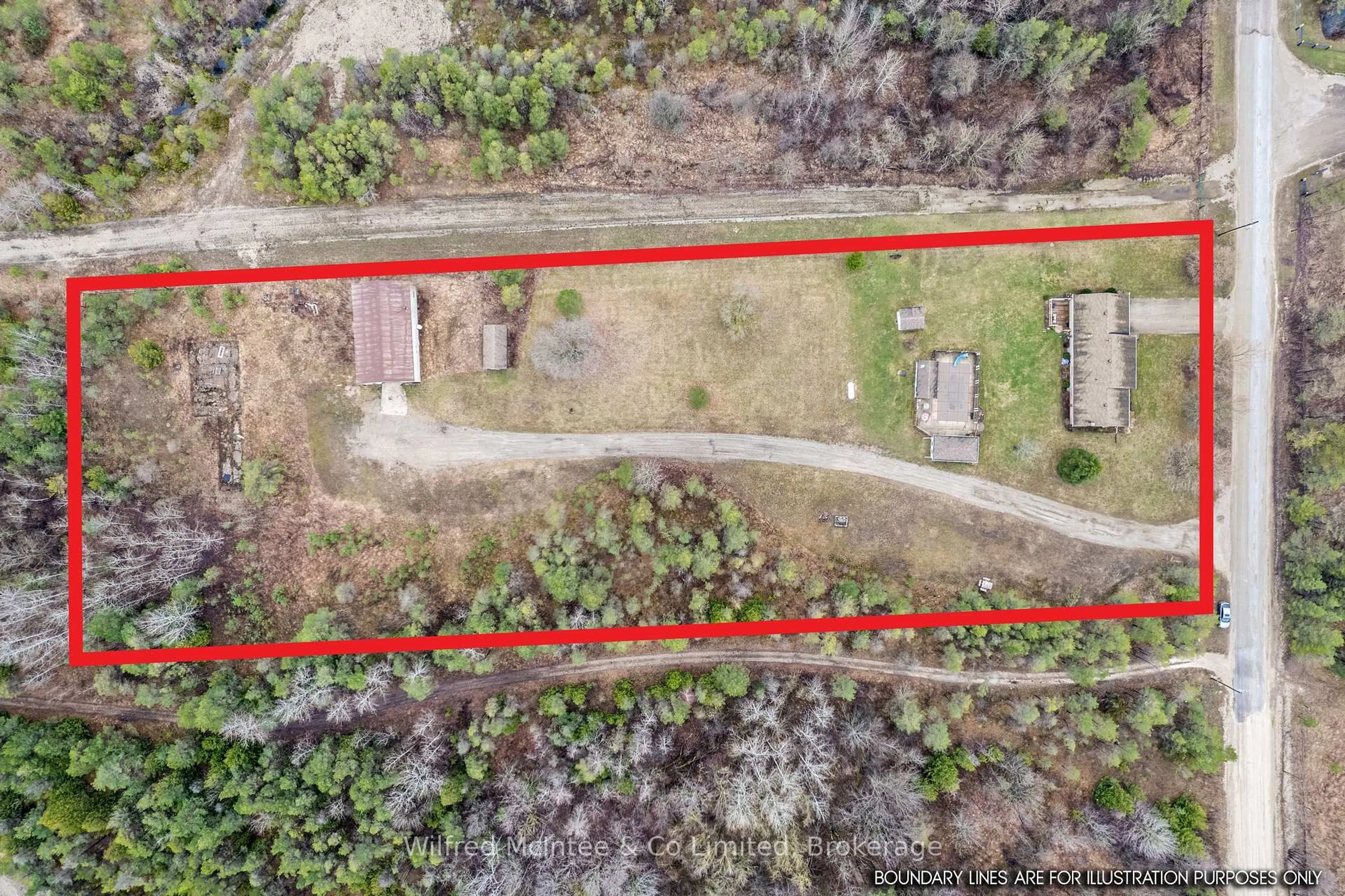 A pic from outside/outdoor area/front of a property/back of a property/a pic from drone, street for 333424 Concession 1, West Grey Ontario N0G 1R0