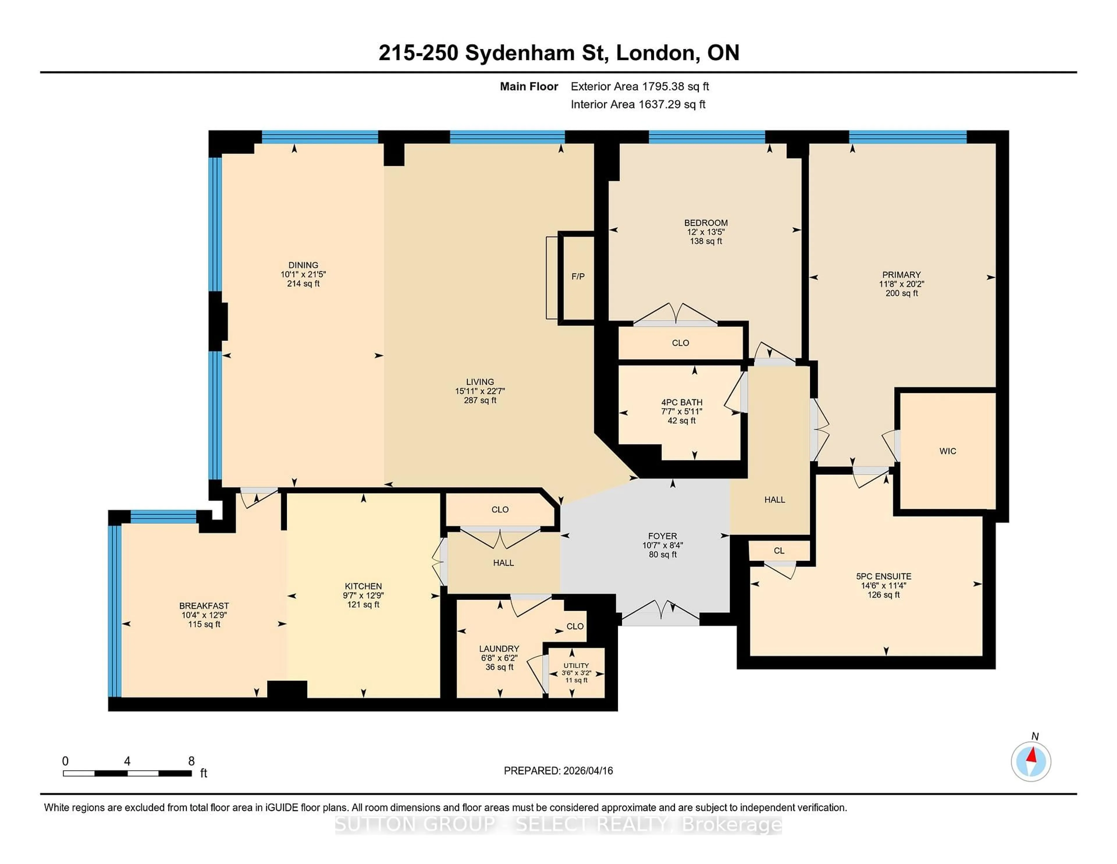 Floor plan for 250 Sydenham St #215, London East Ontario N6A 5S1