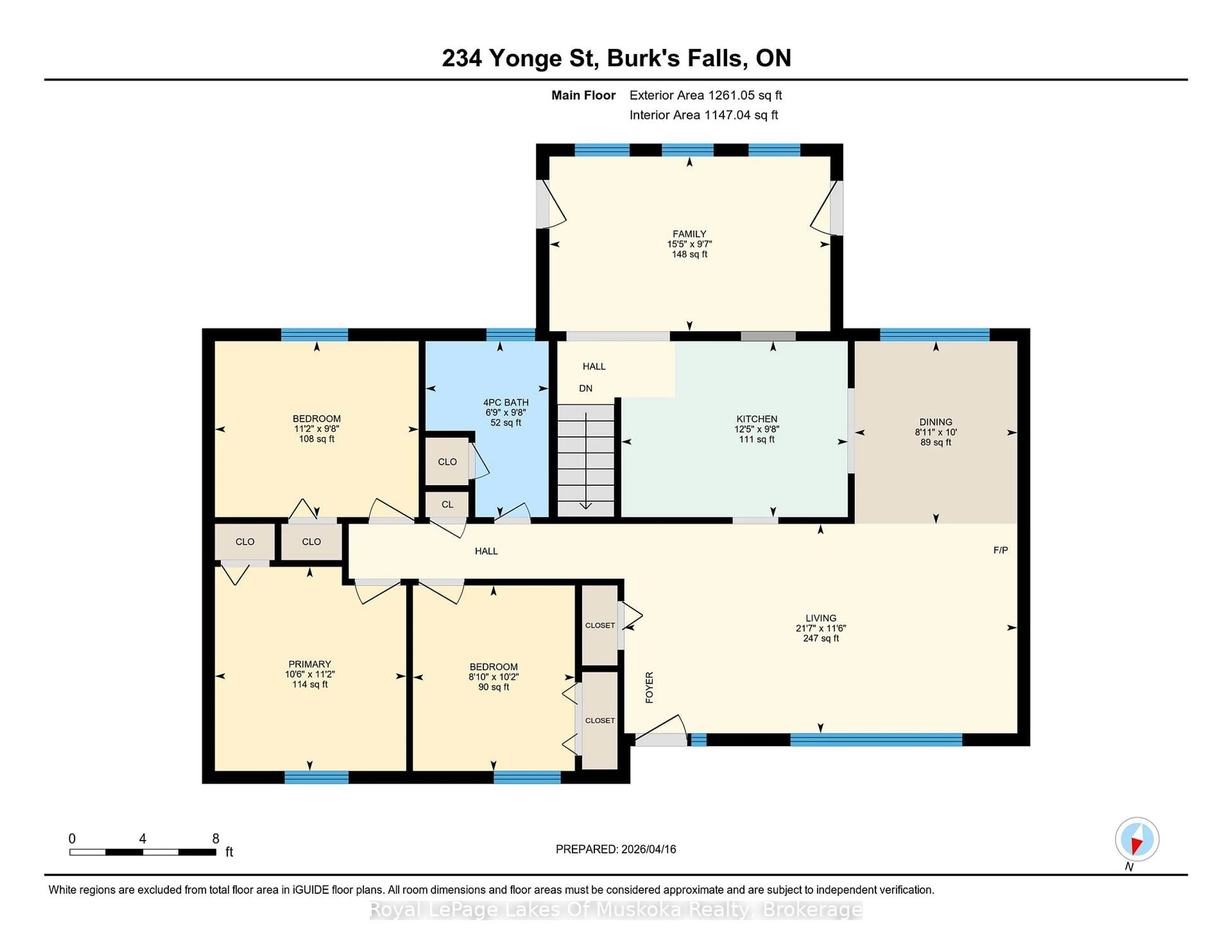Floor plan for 234 Yonge St, Burk's Falls Ontario P0A 1C0
