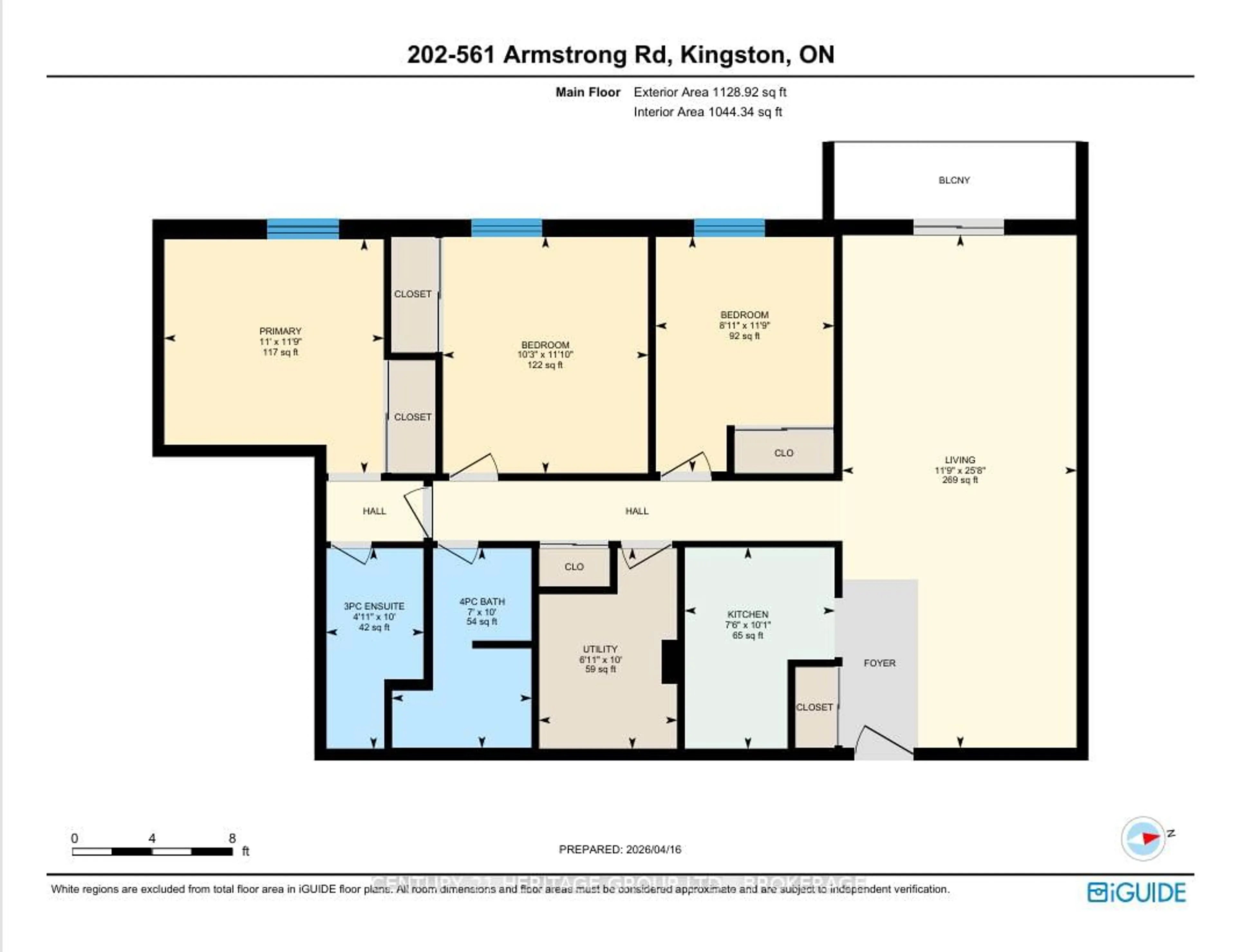 Floor plan for 561 Armstrong Rd #202, Kingston Ontario K7M 8J9