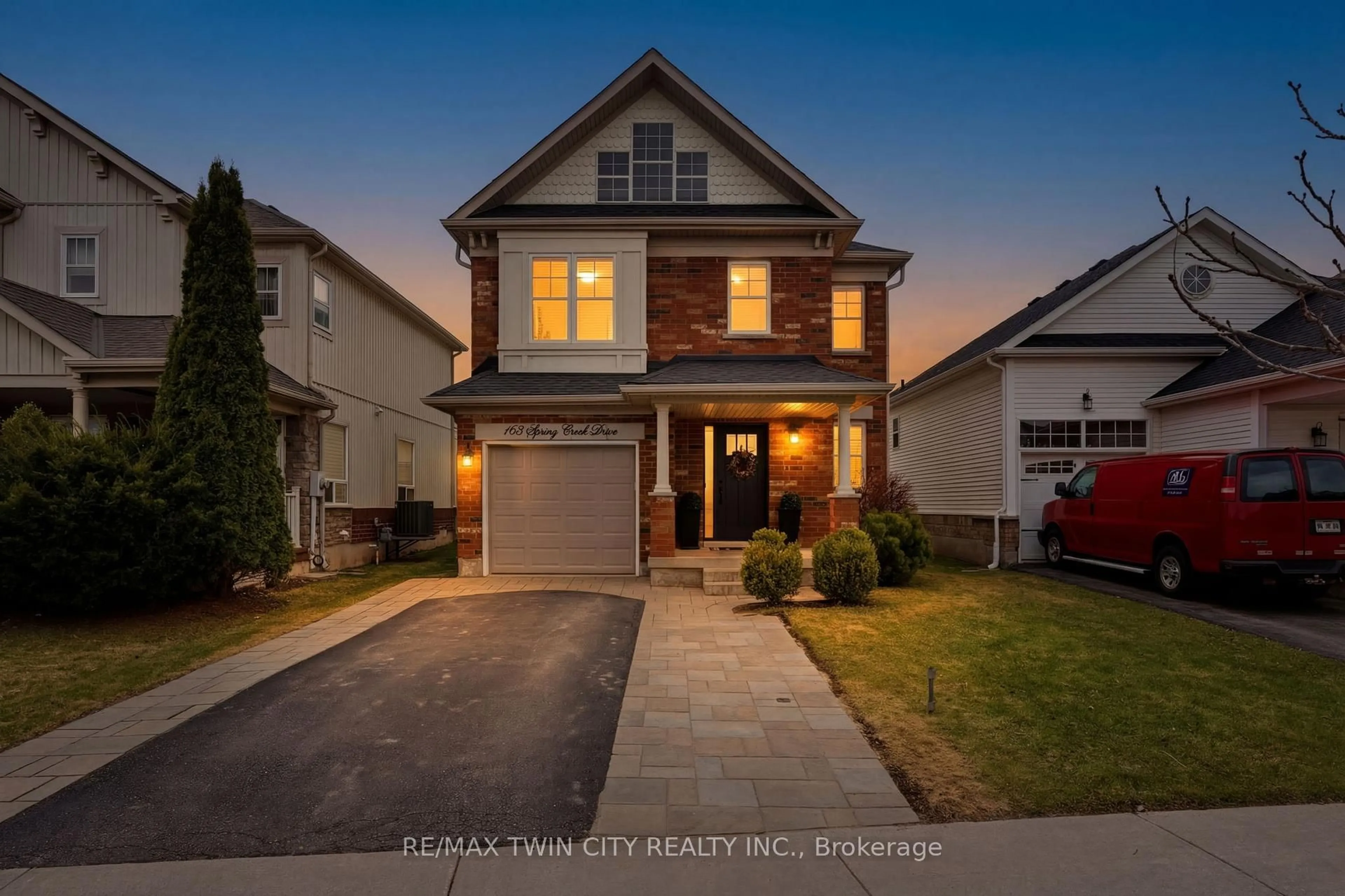 Home with brick exterior material, street for 163 Spring Creek Dr, Hamilton Ontario L0R 2H8