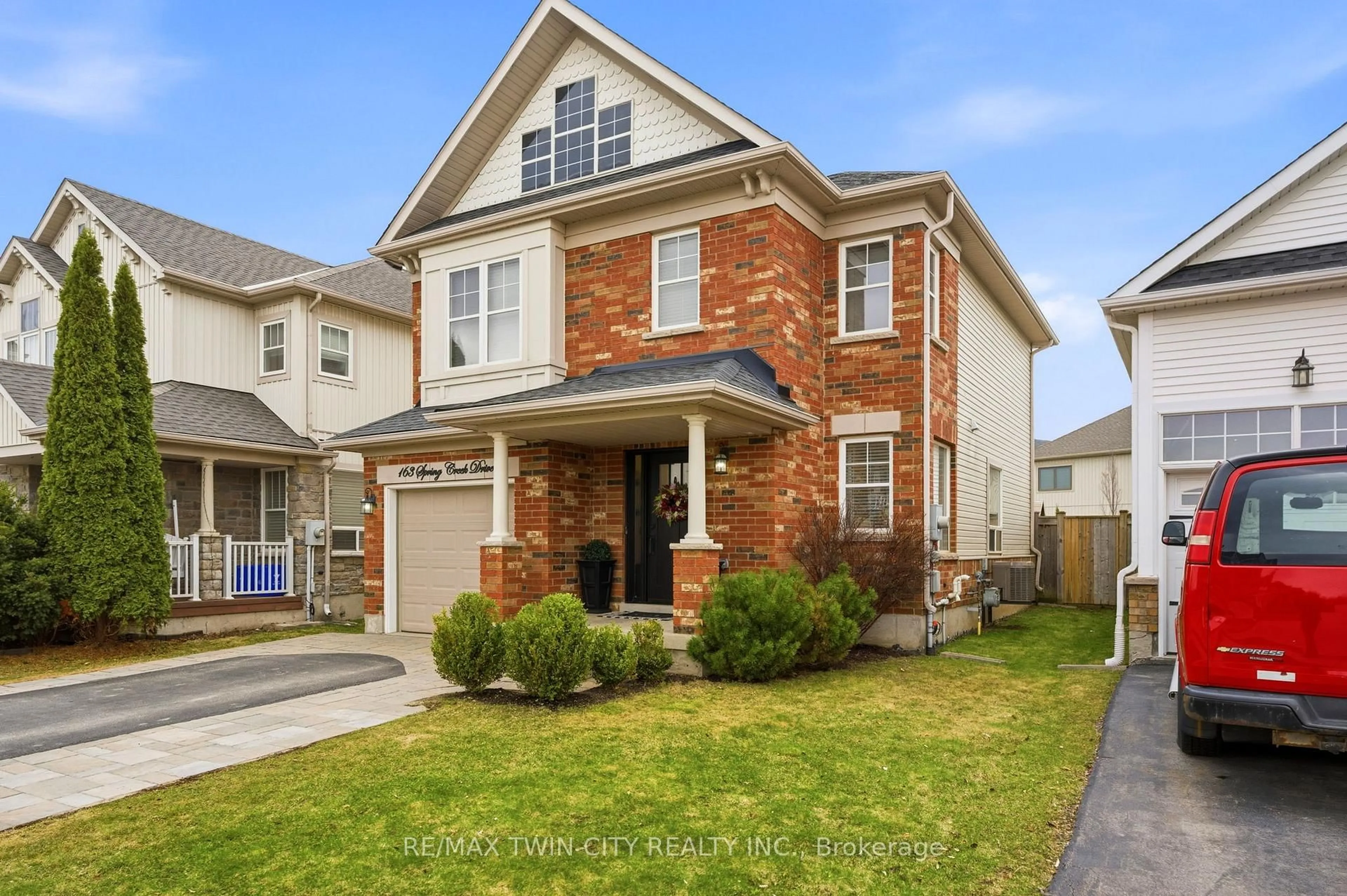 Home with brick exterior material, street for 163 Spring Creek Dr, Hamilton Ontario L0R 2H8