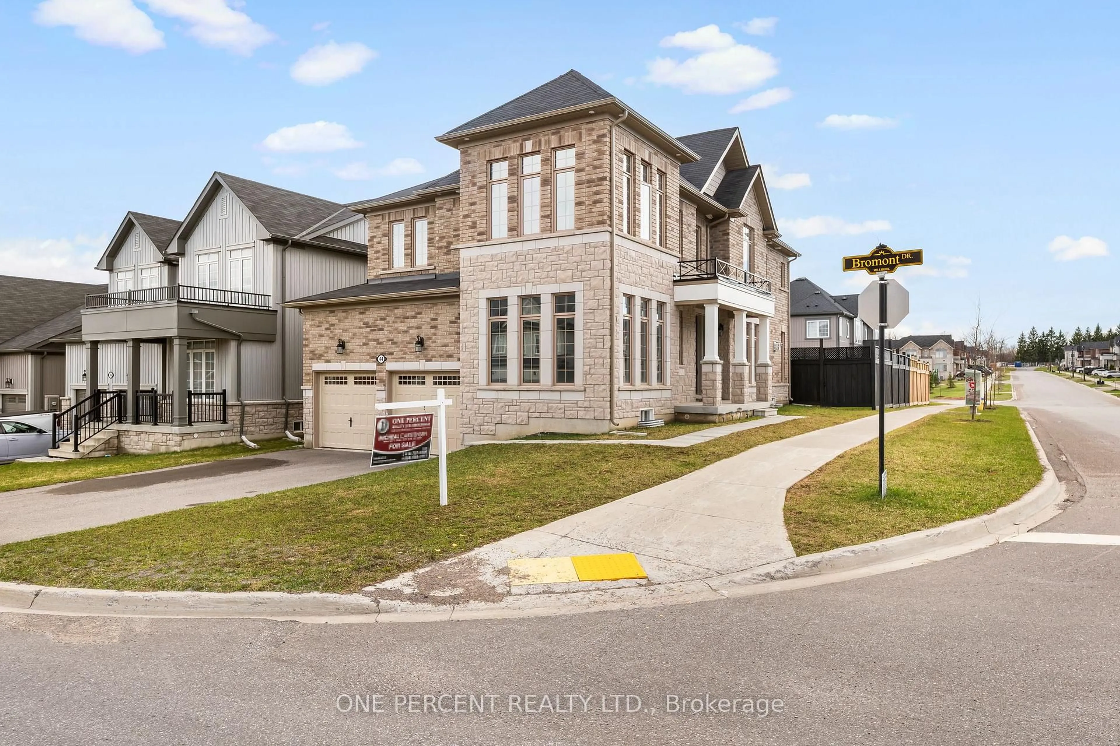 Home with brick exterior material, street for 44 Bromont Dr, Cavan Monaghan Ontario L0A 1G0