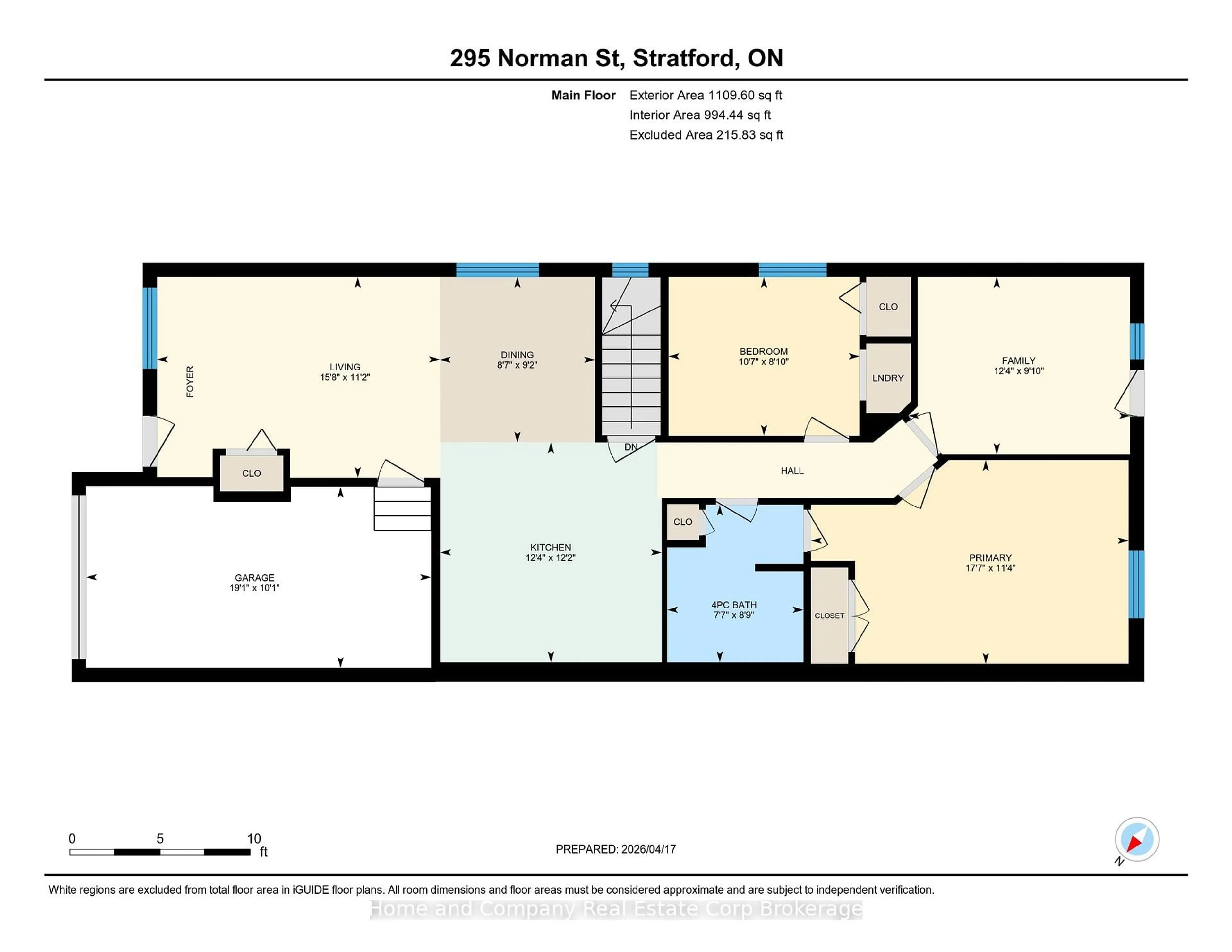 Floor plan for 295 Norman St, Stratford Ontario N5A 7Y3