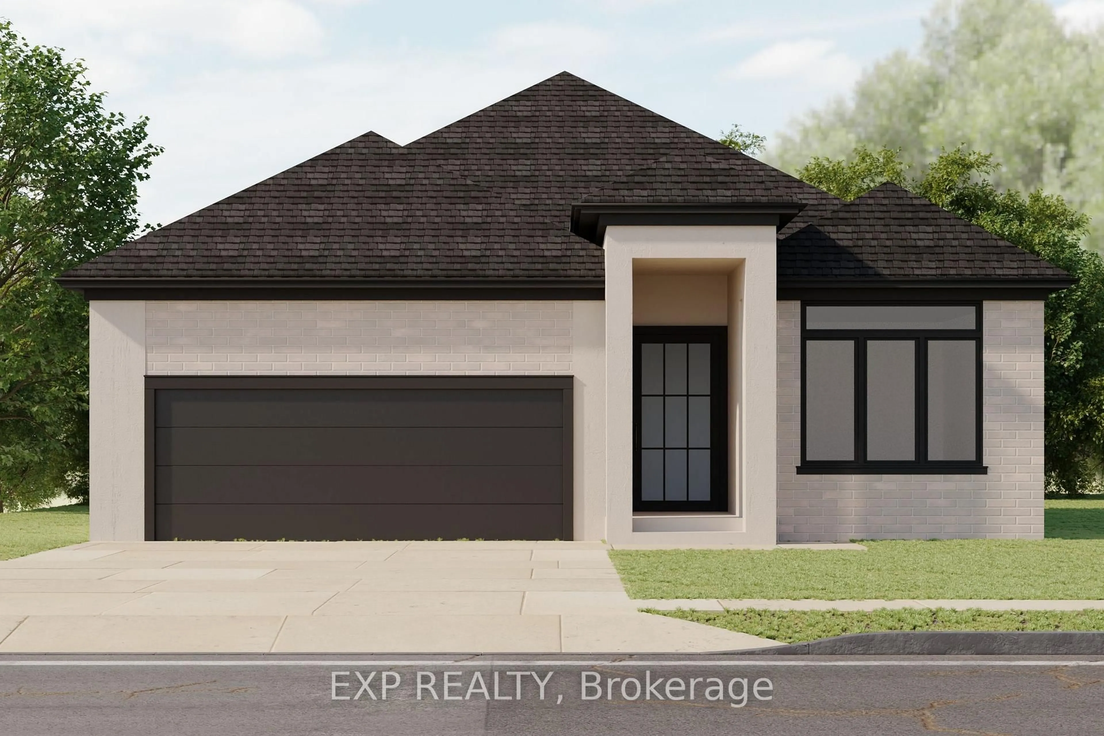 Home with brick exterior material, street for 303 Hastings Crt, North Middlesex Ontario N0M 2K0