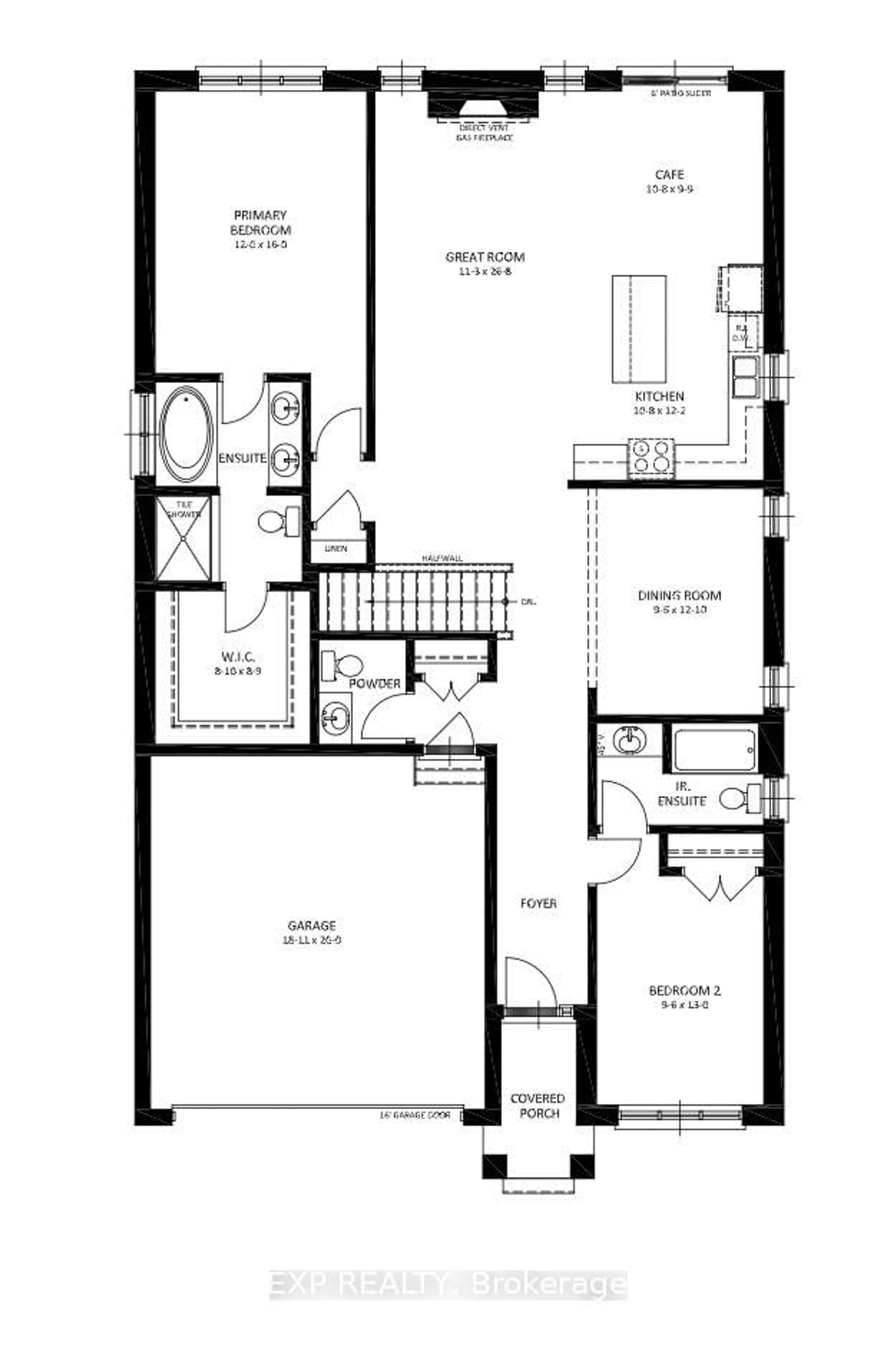 Floor plan for 303 Hastings Crt, North Middlesex Ontario N0M 2K0