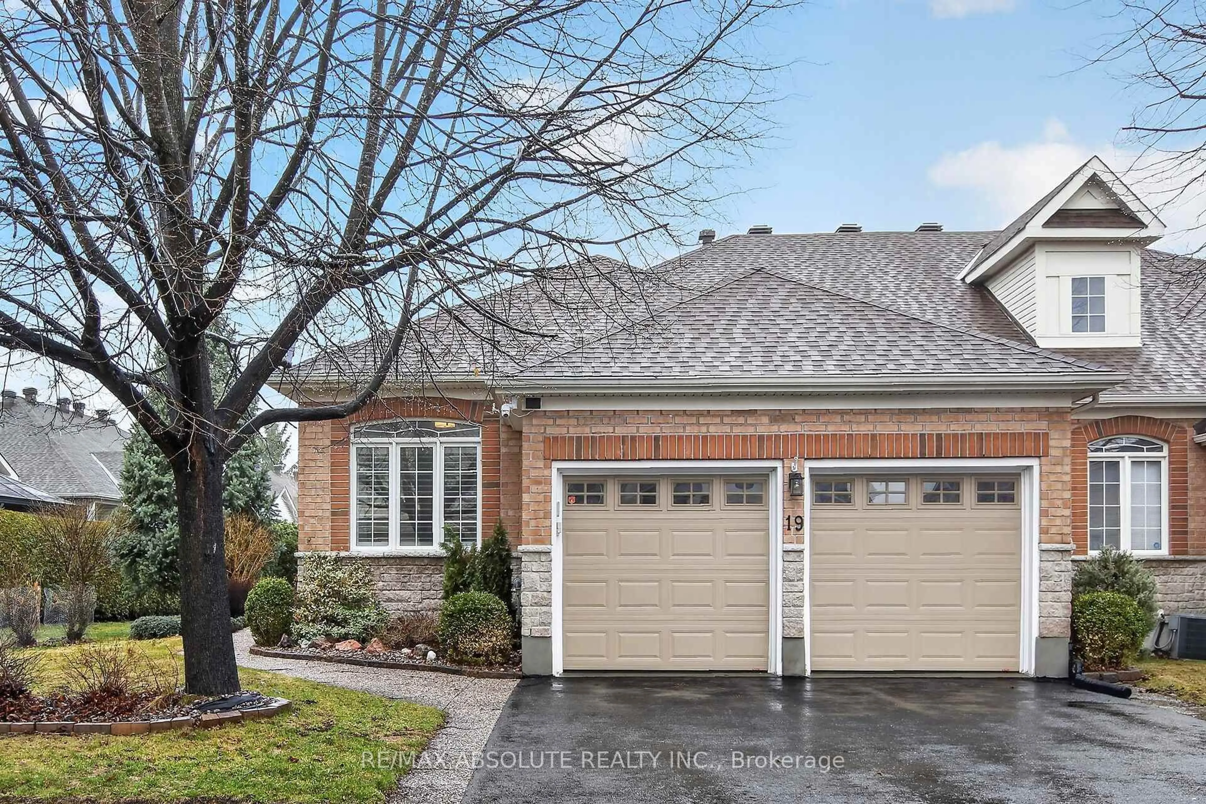 Home with brick exterior material, street for 19 Goldora Private, Kanata Ontario K2T 1K8