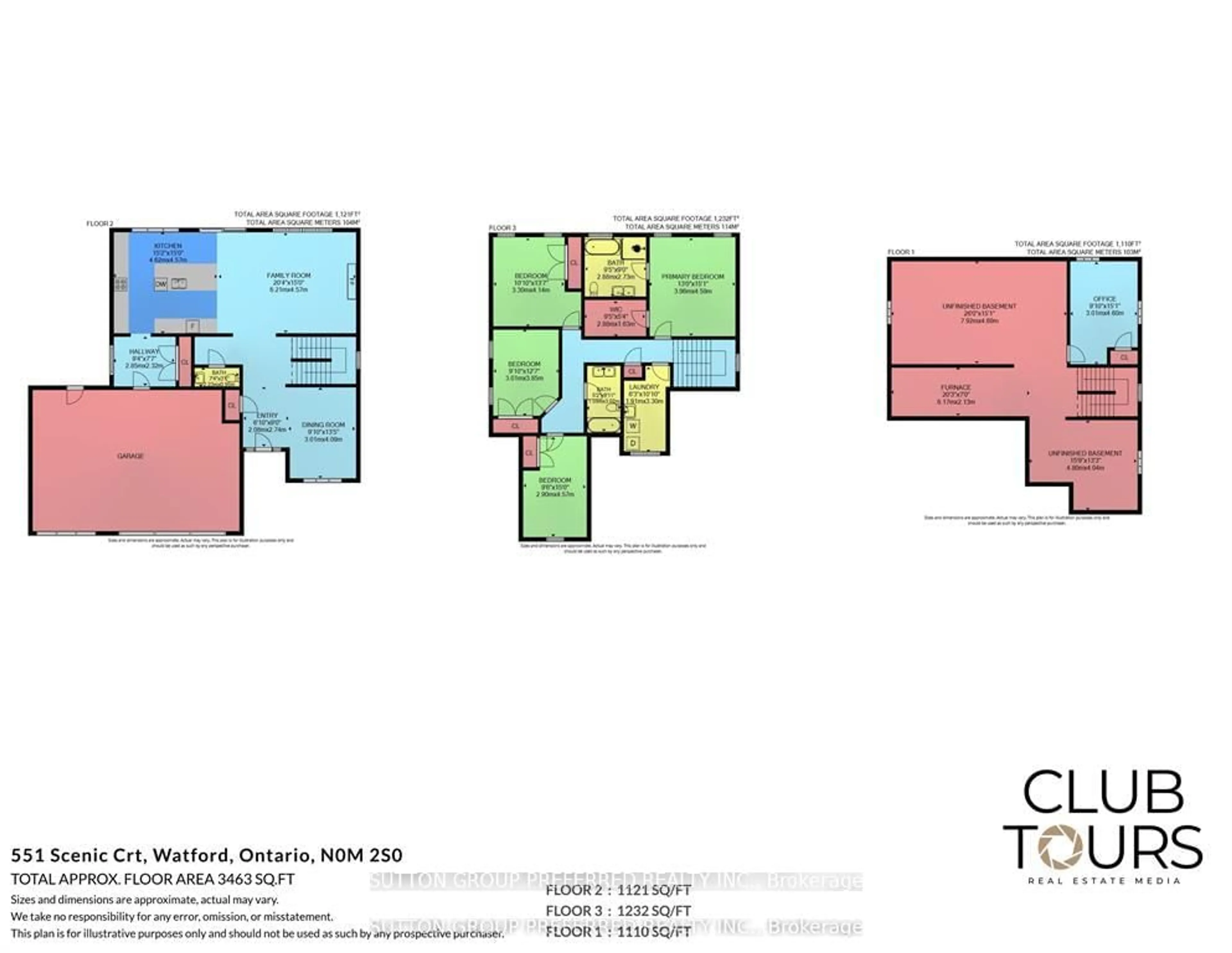 Floor plan for 551 Scenic Crt, Warwick Ontario N0M 2S0