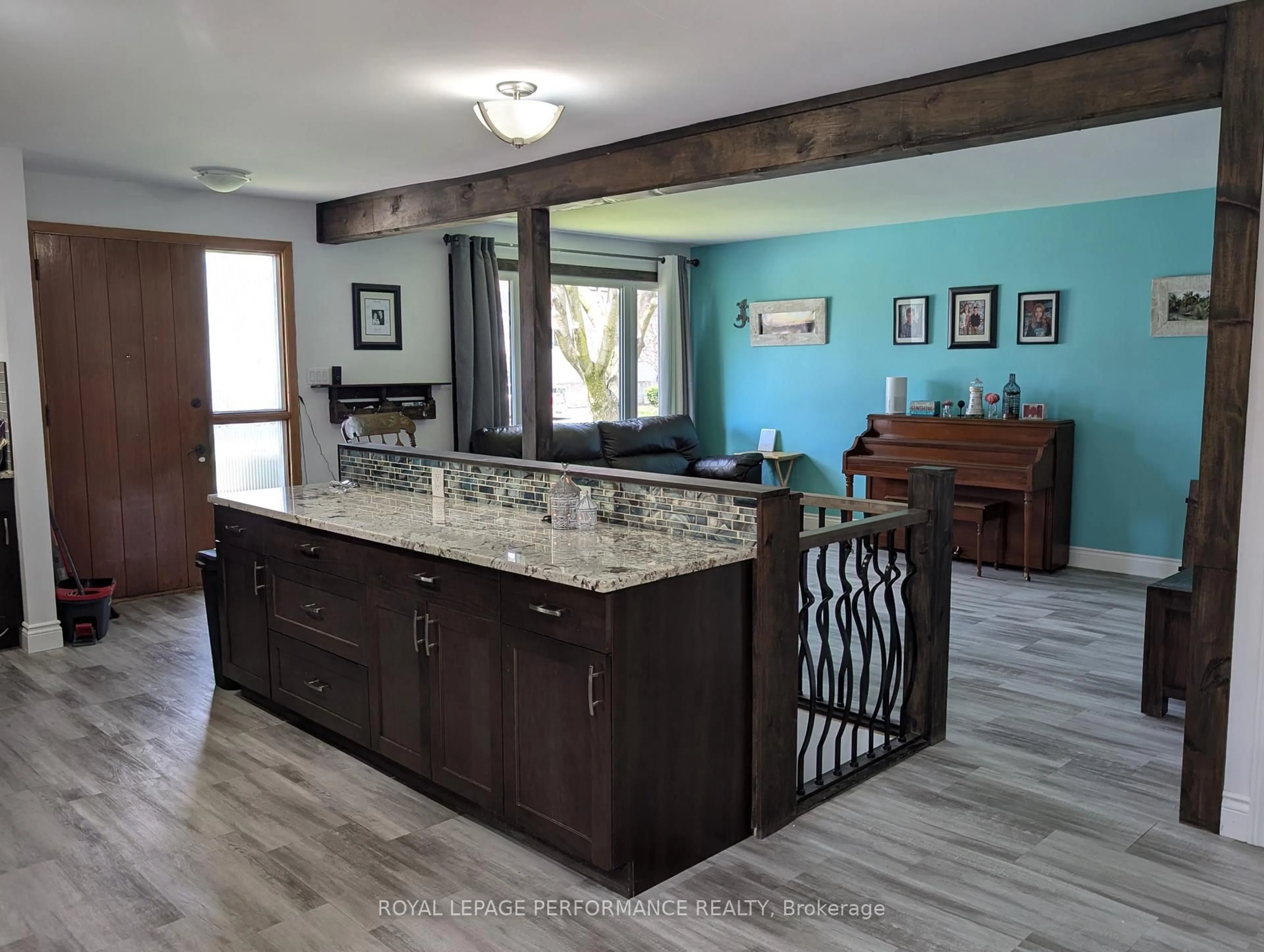 Open concept kitchen, ceramic/tile floor for 320 Baldwin Ave, Cornwall Ontario K6H 4J5