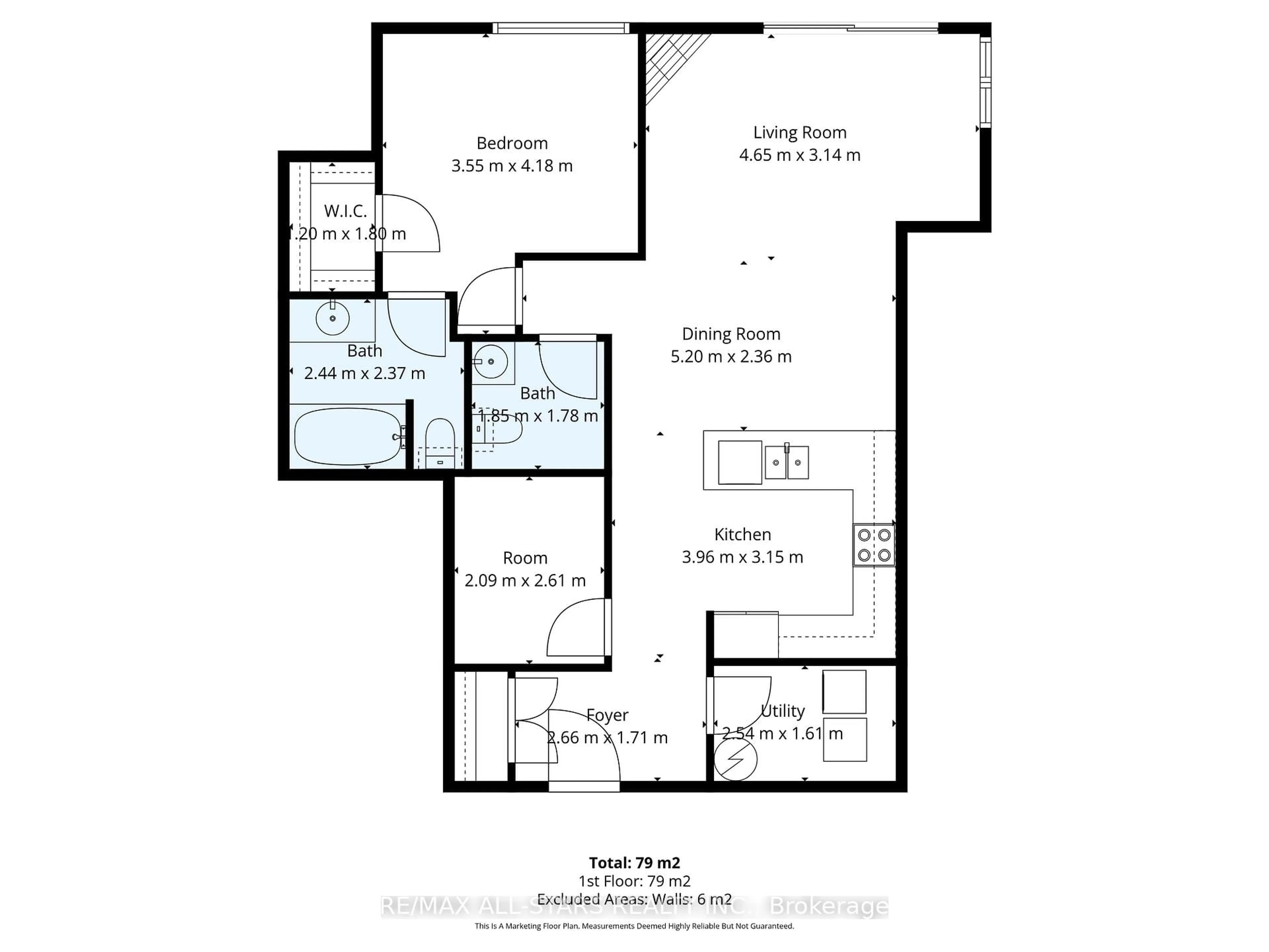 Floor plan for 94 Francis St #104, Kawartha Lakes Ontario K0M 1N0