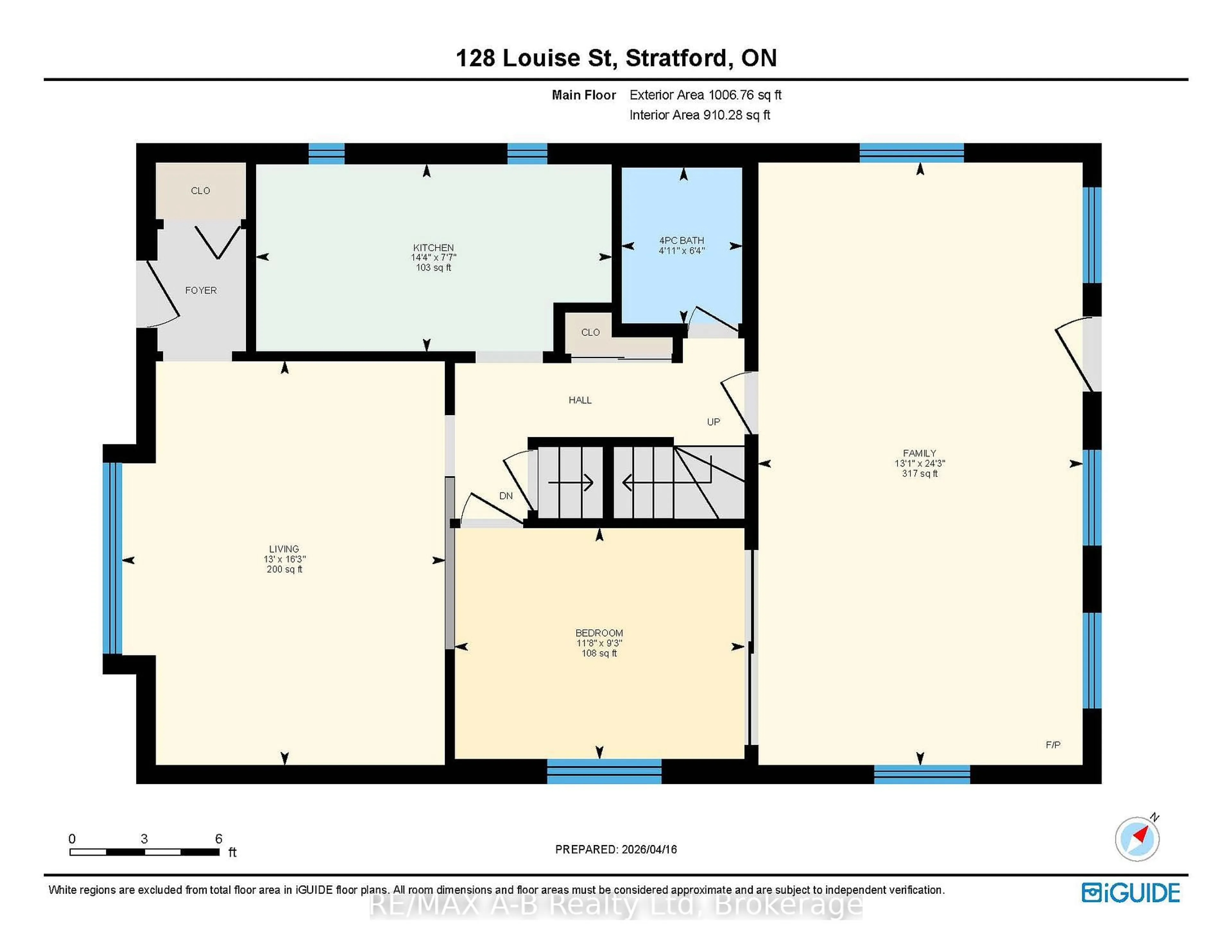 Floor plan for 128 Louise St, Stratford Ontario N5A 2E5