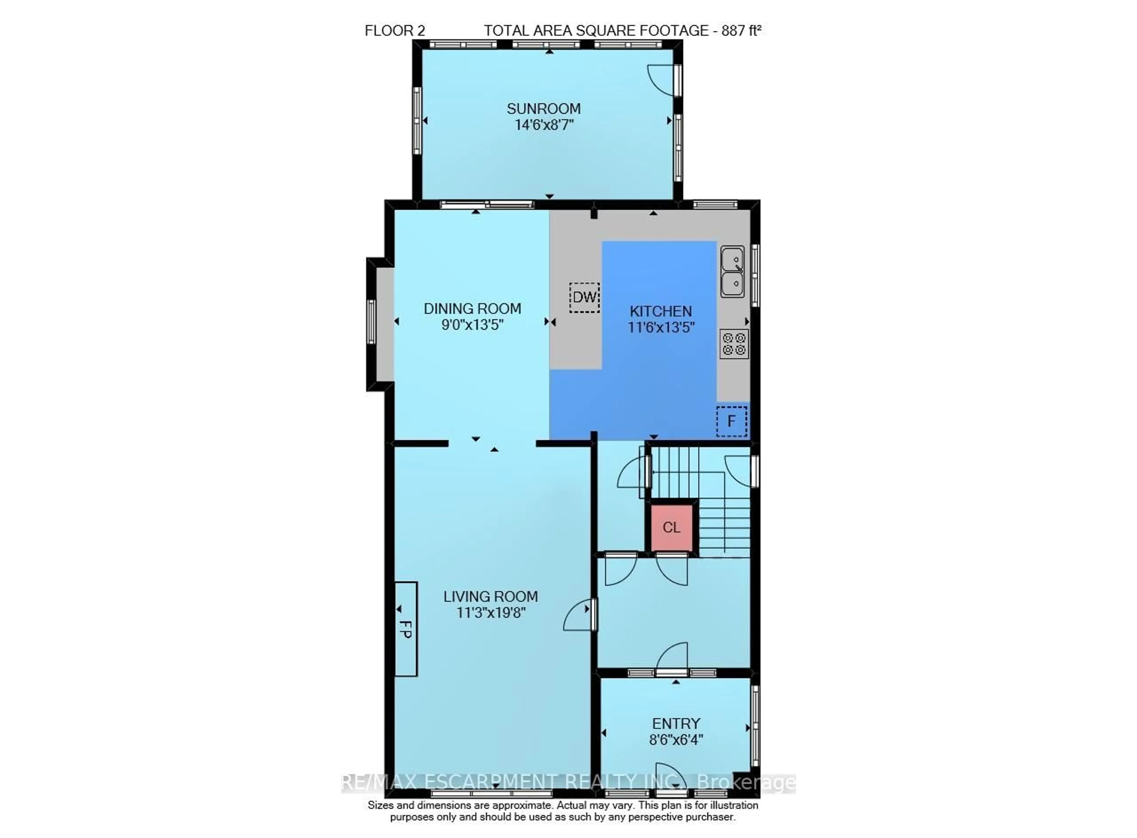Floor plan for 101 Houghton Ave, Hamilton Ontario L8K 2M9
