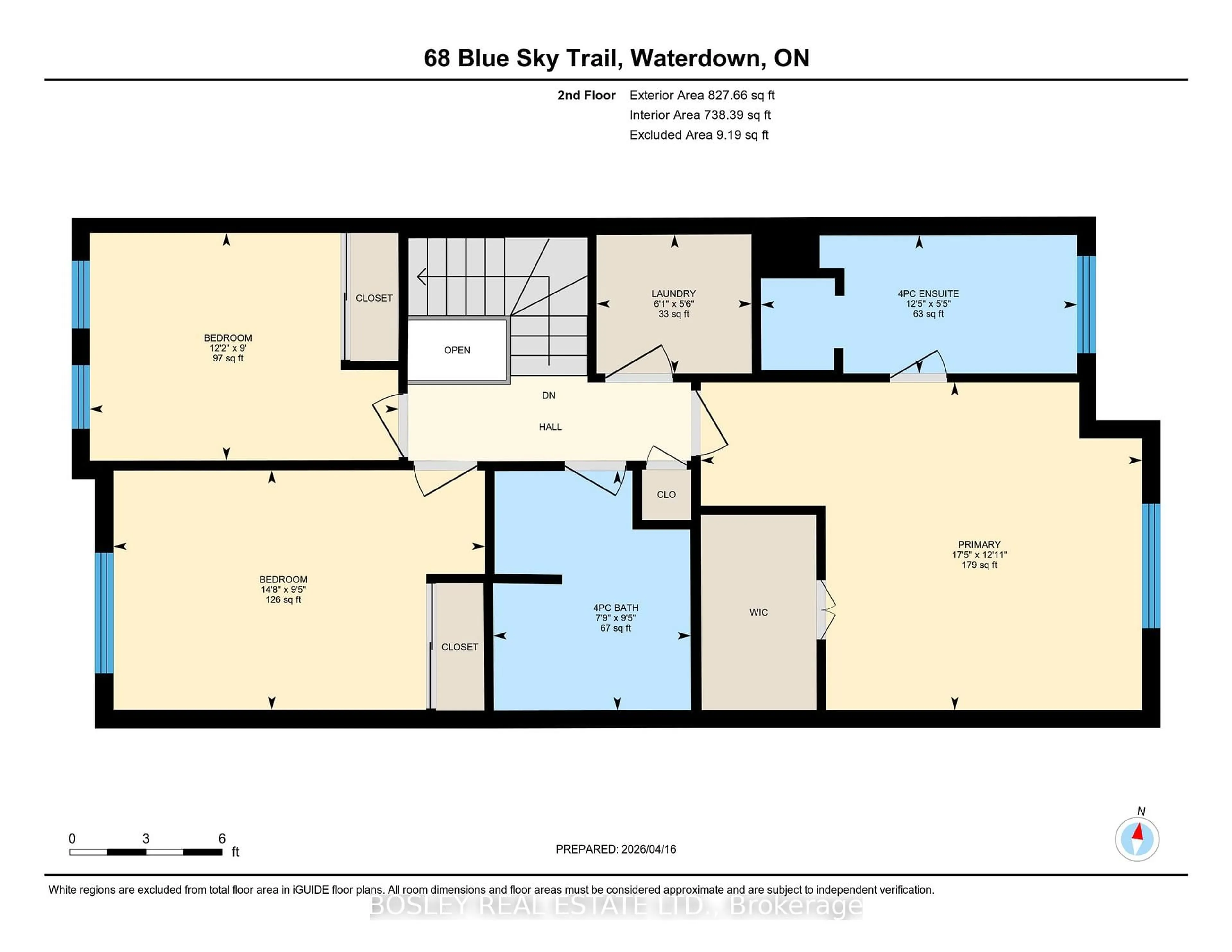 Floor plan for 68 Blue Sky Tr, Hamilton Ontario L8B 0X6
