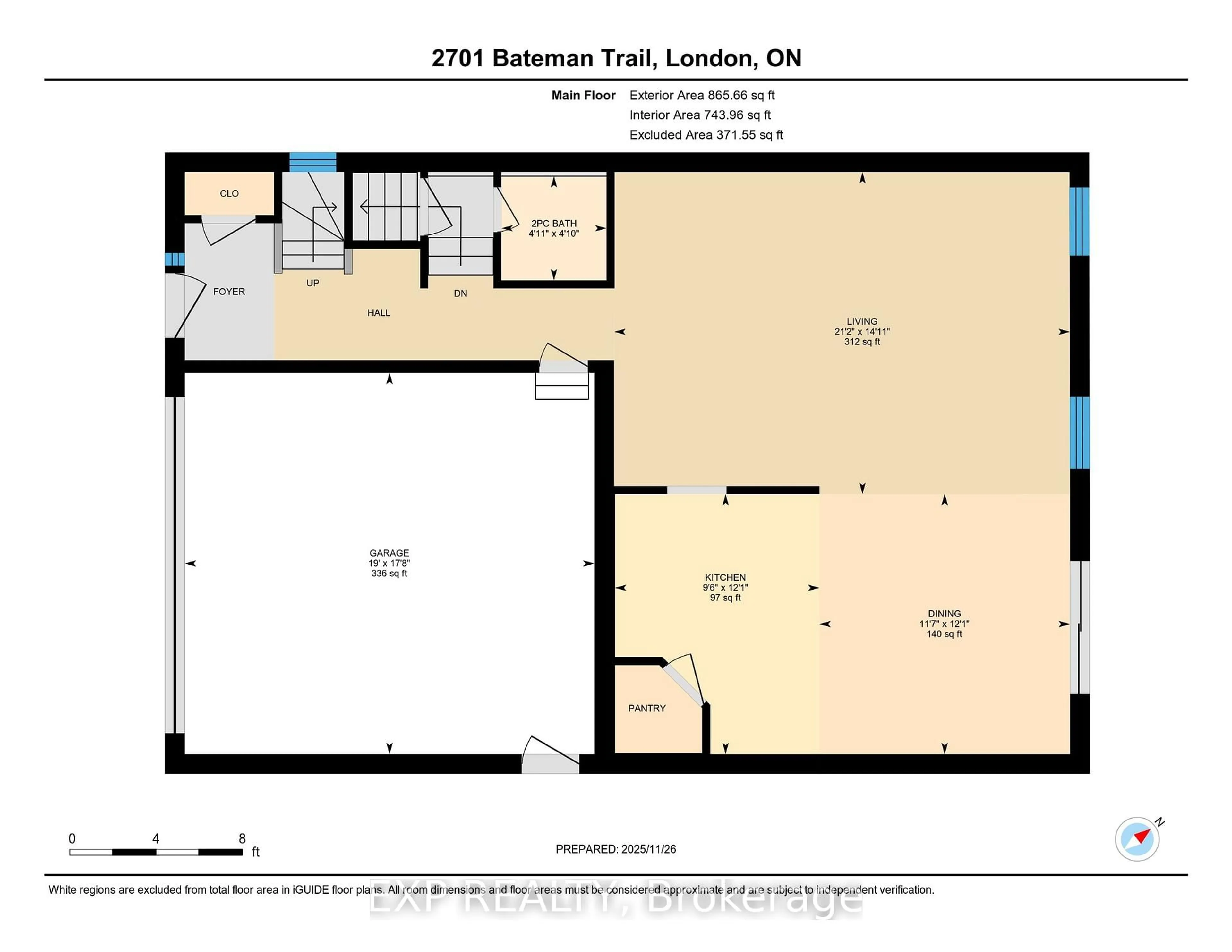 Floor plan for 2701 Bateman Tr, London South Ontario N6L 0A9