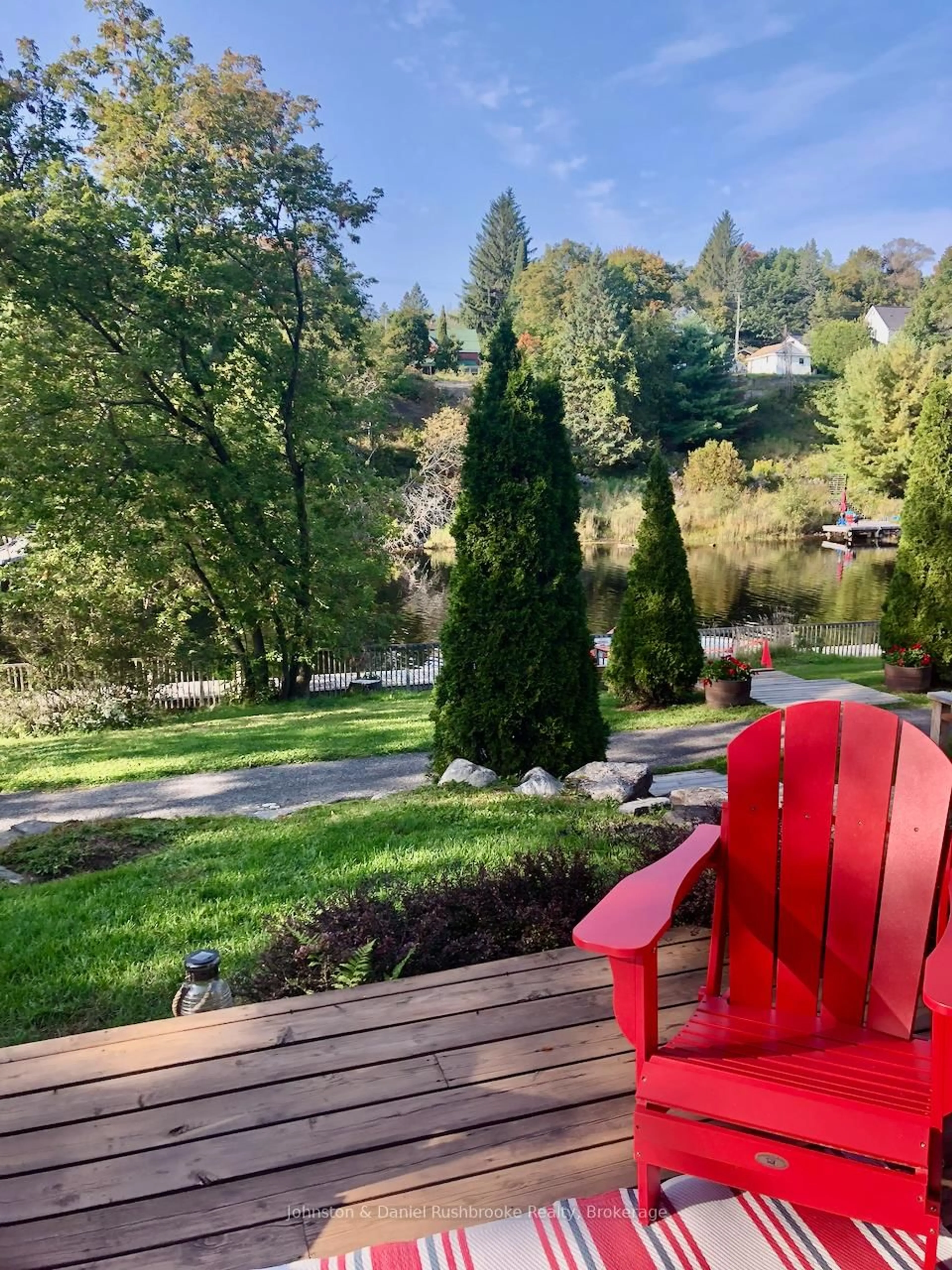 Patio, water/lake/river/ocean view for 39 Shoreline Dr, Bracebridge Ontario P1L 1Z3