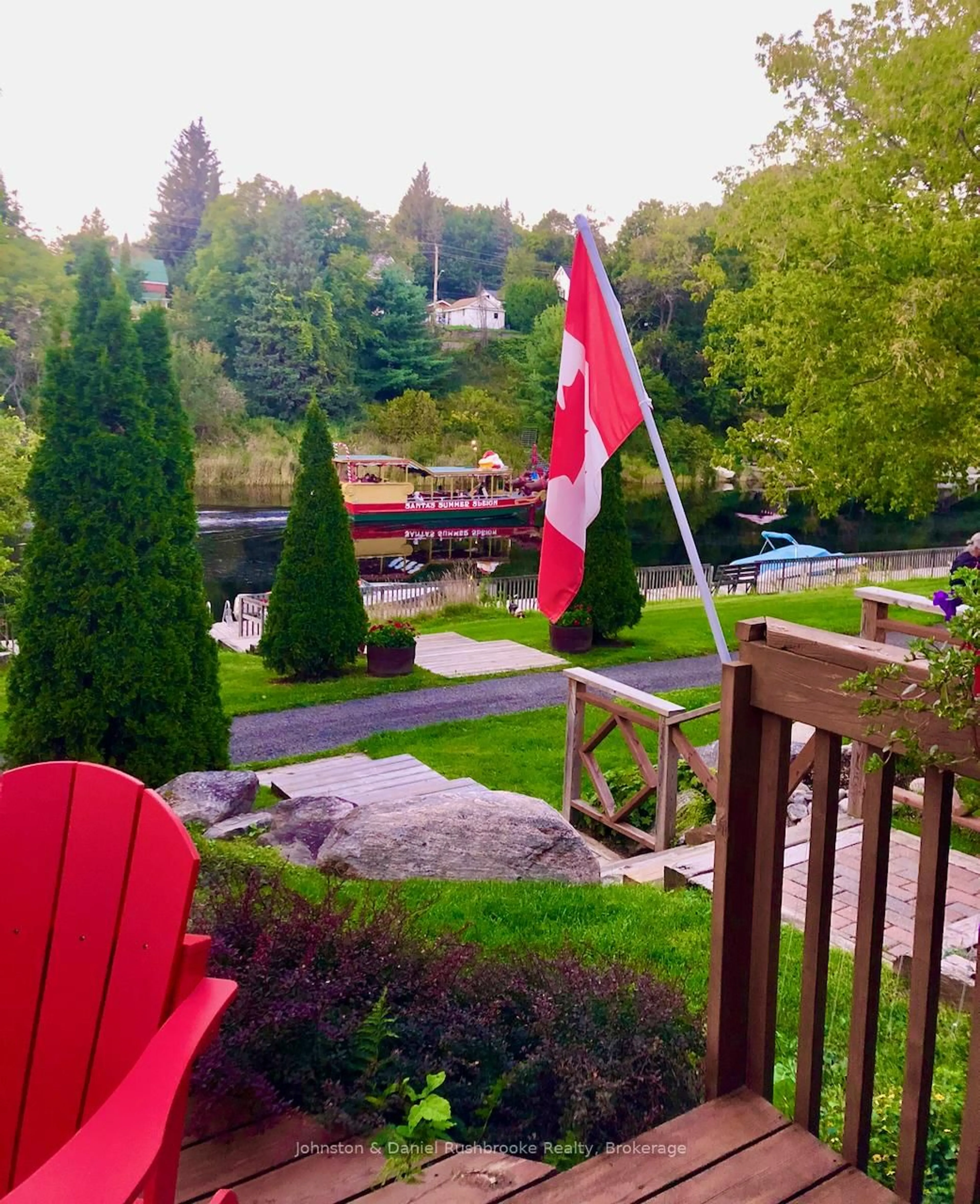 Patio, water/lake/river/ocean view for 39 Shoreline Dr, Bracebridge Ontario P1L 1Z3