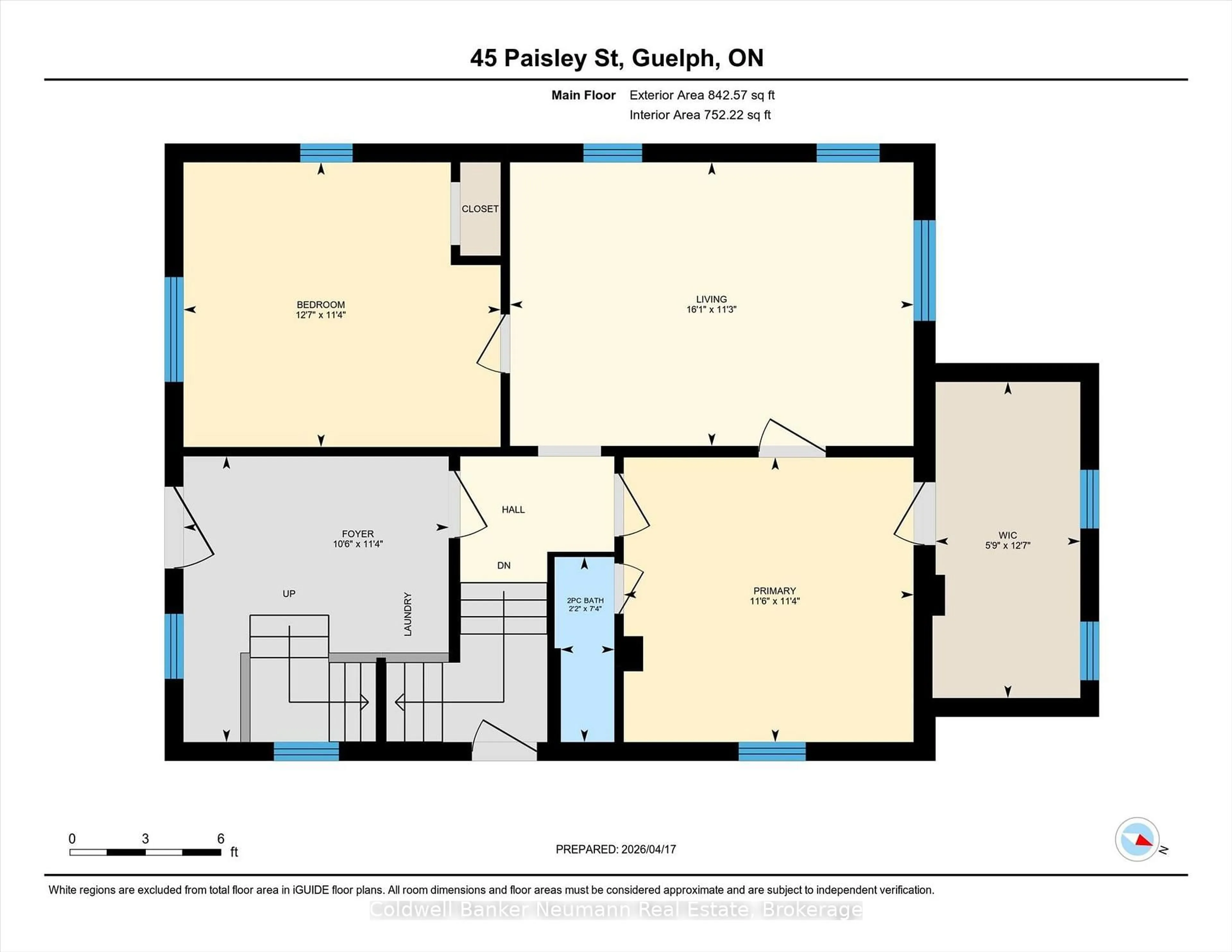 Floor plan for 45 Paisley St, Guelph Ontario N1H 2N7