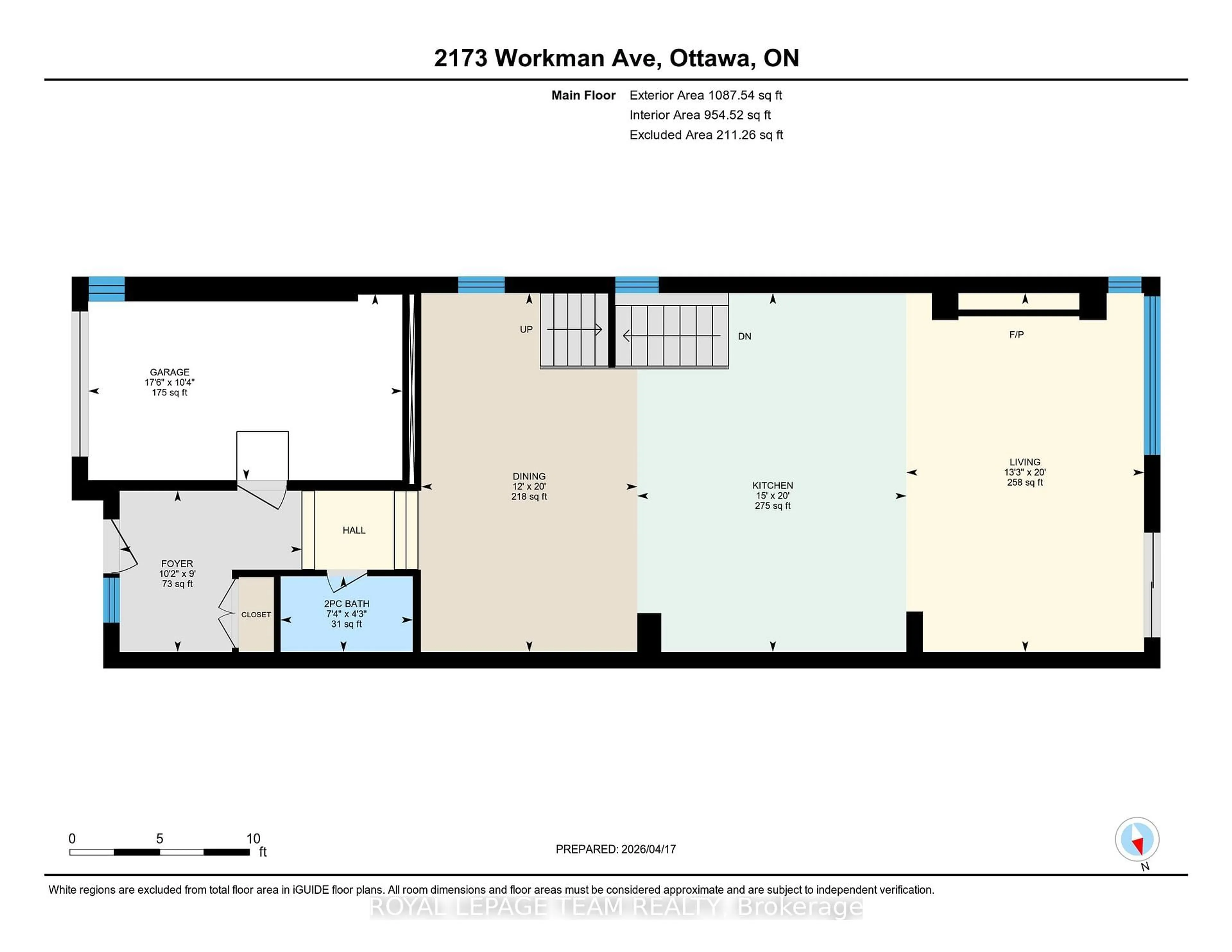 Floor plan for 2173 Workman Ave, Ottawa Ontario K2A 0A7