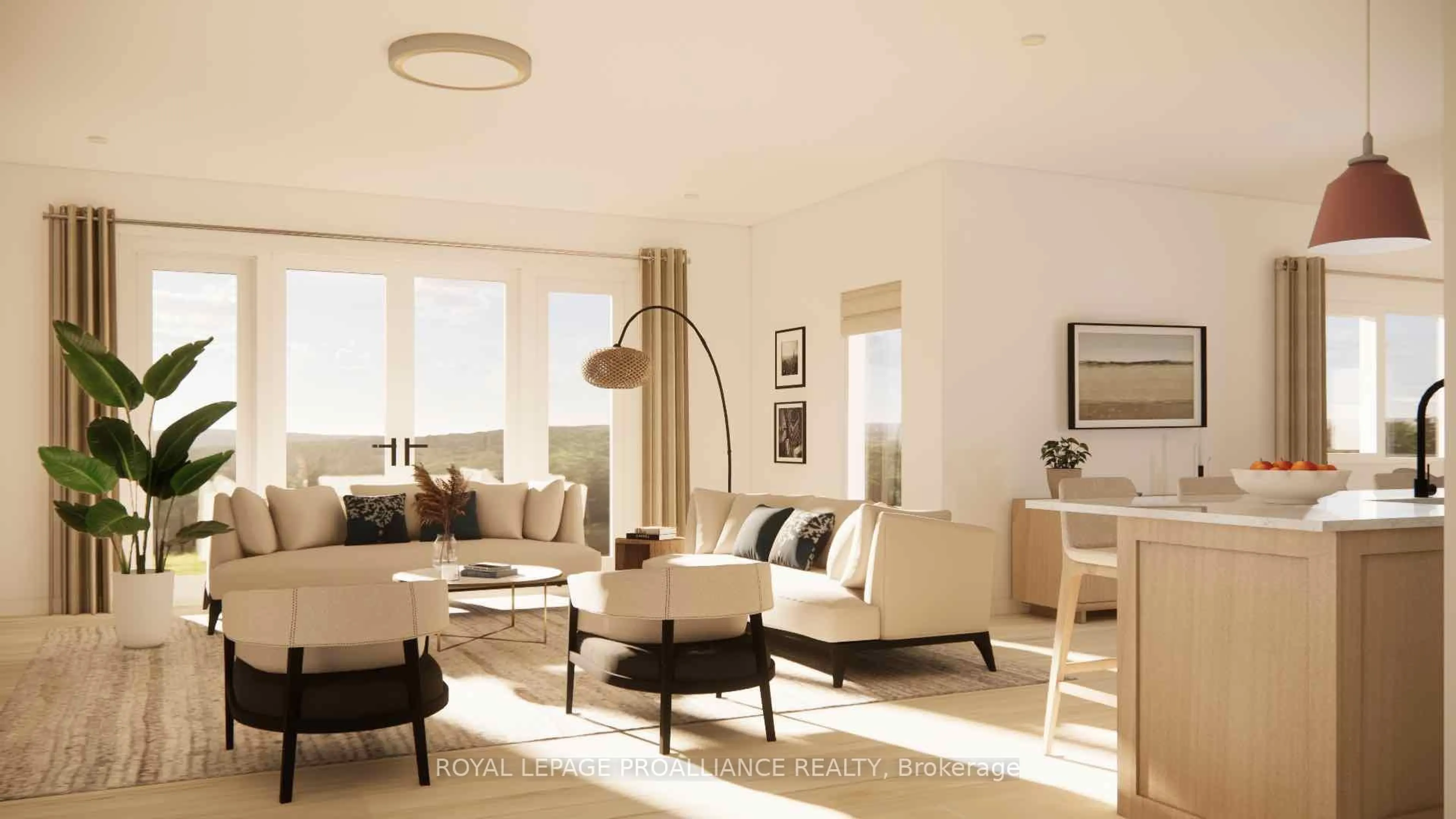 Living room with furniture, wood/laminate floor for Lot 15 Ridgeline Dr, Alnwick/Haldimand Ontario K0K 2G0