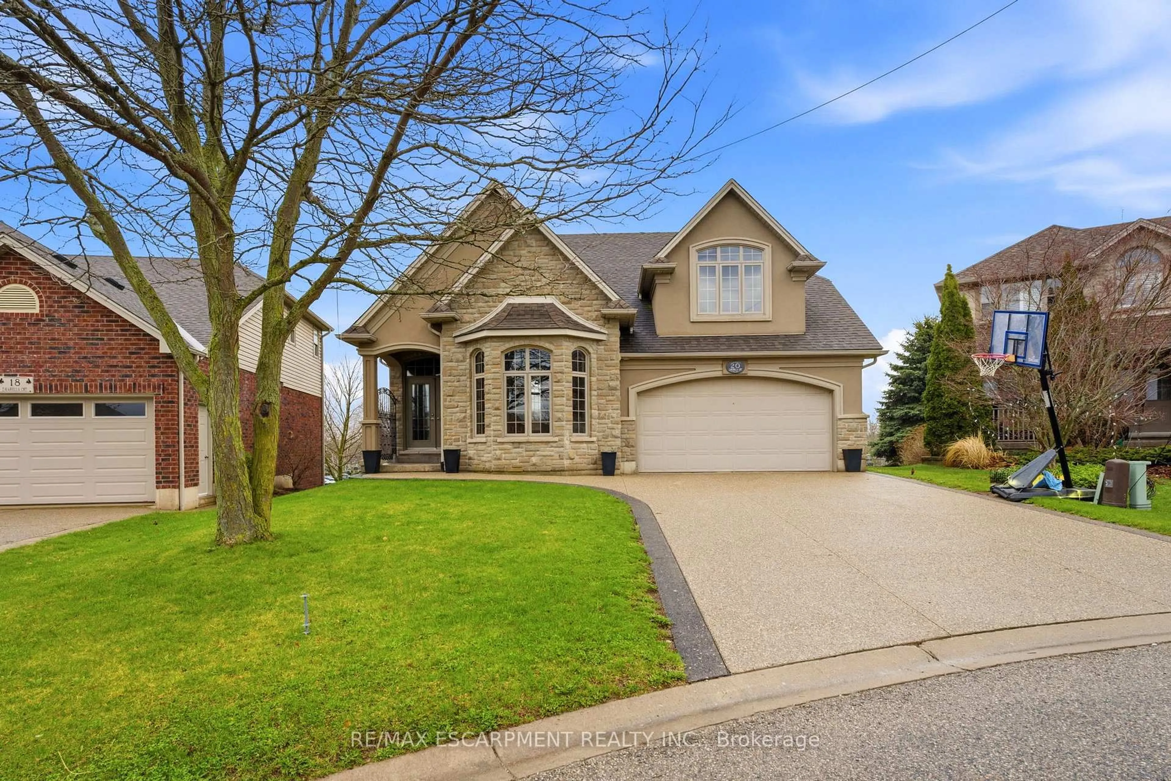 Home with brick exterior material, street for 20 Zavarella Crt, Brant Ontario N3L 4H3