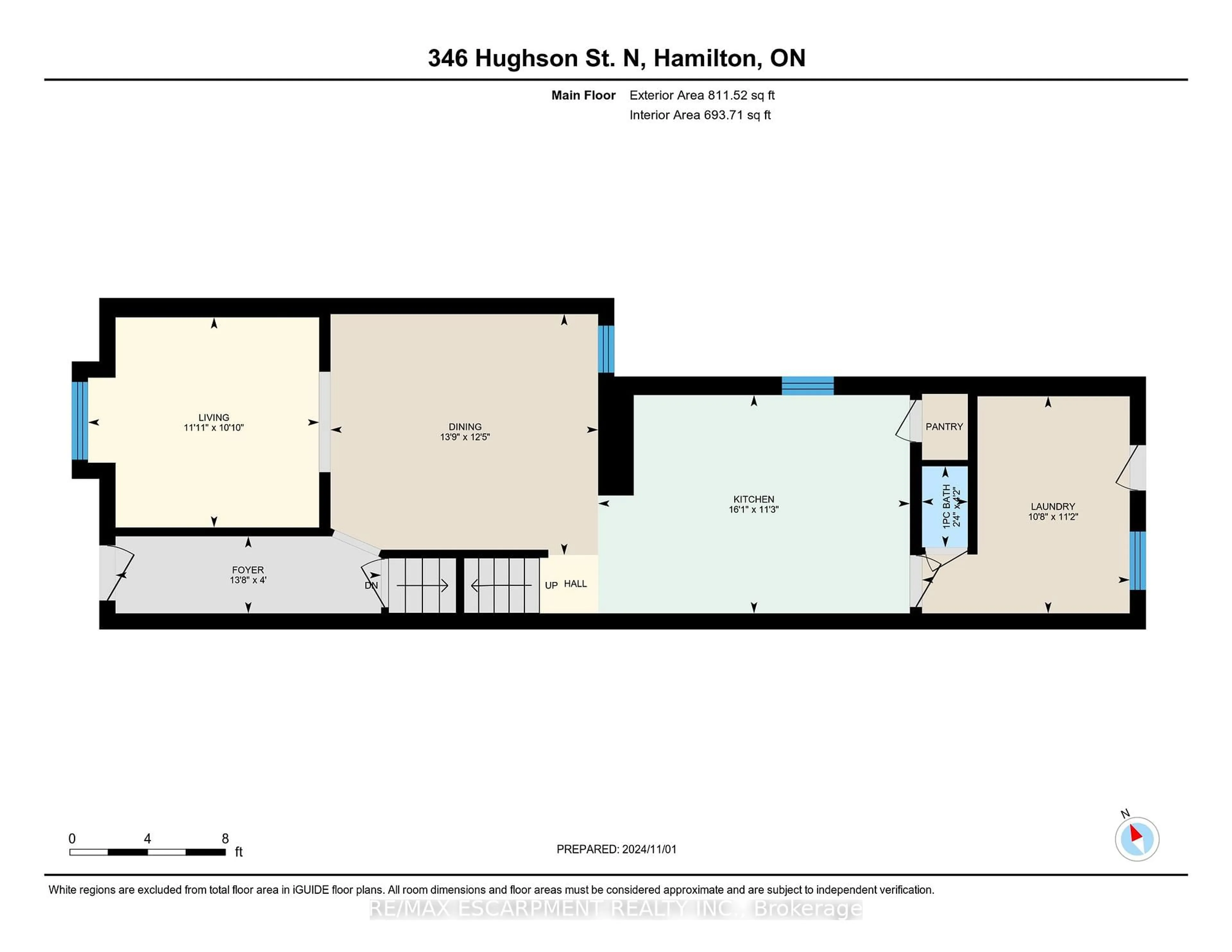Floor plan for 346 Hughson St, Hamilton Ontario L8L 4N1