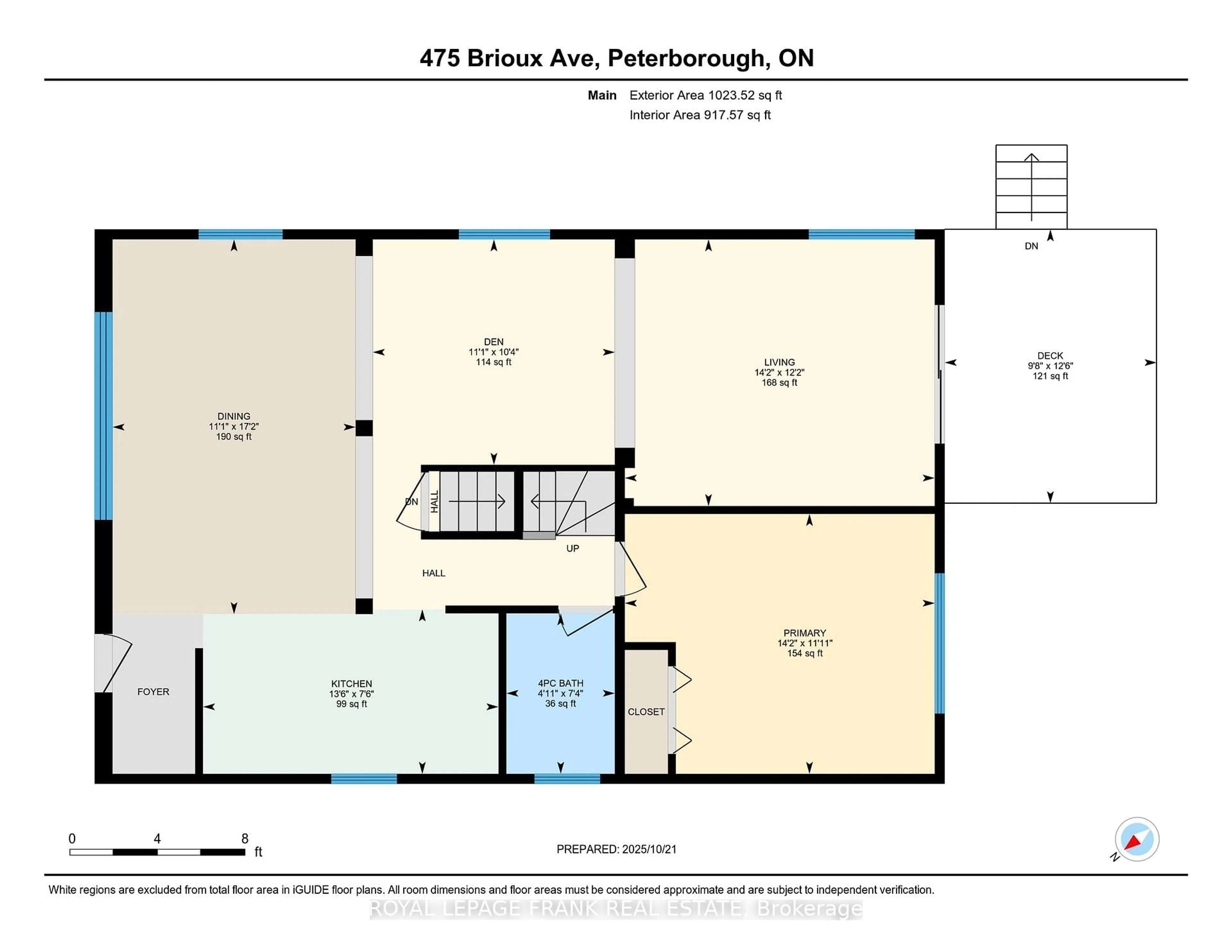 Floor plan for 475 Brioux Ave, Peterborough Ontario K9J 4G6