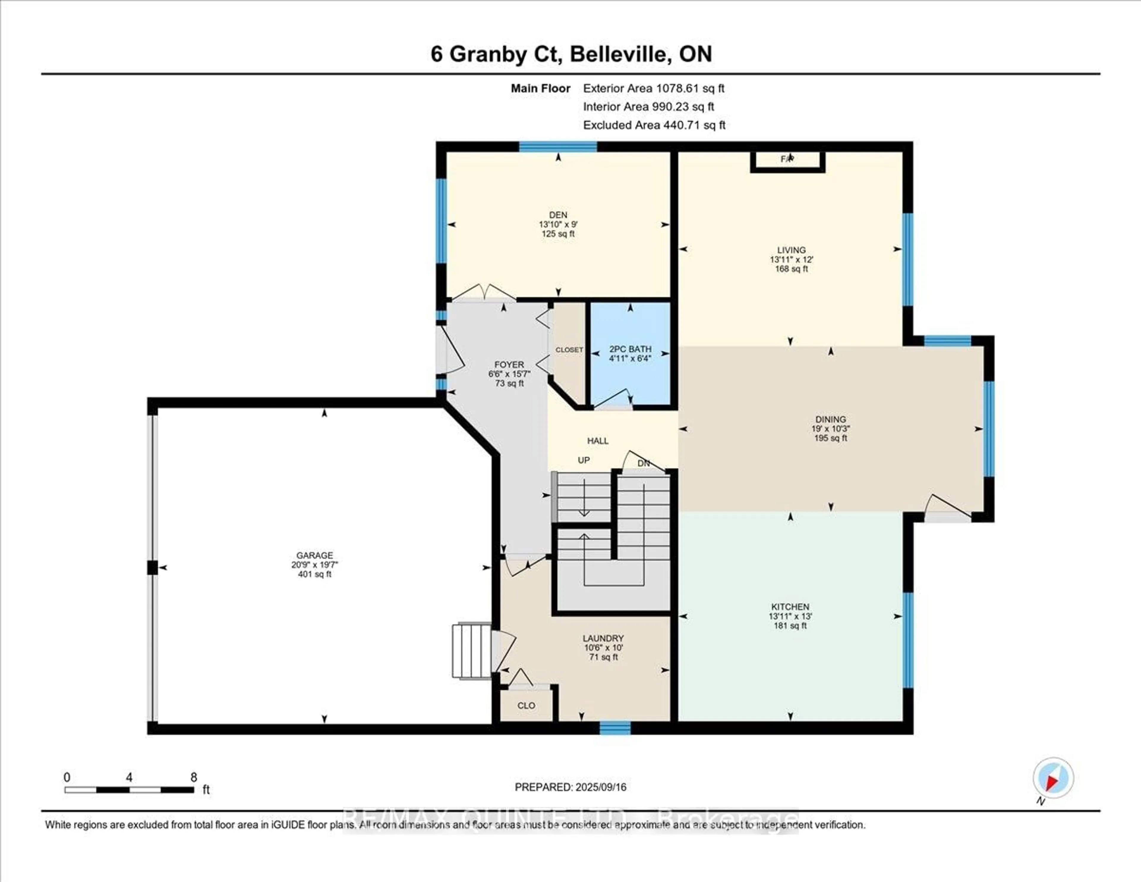 Floor plan for 6 Granby Crt, Belleville Ontario K8N 5W6