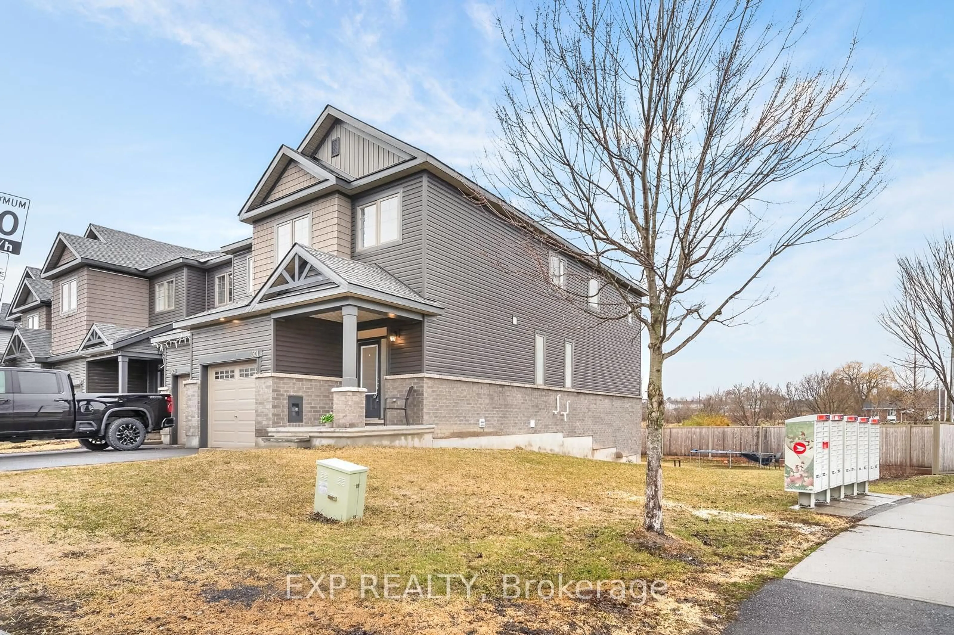A pic from outside/outdoor area/front of a property/back of a property/a pic from drone, street for 501 Enclave Lane, Clarence-Rockland Ontario K4K 0M8