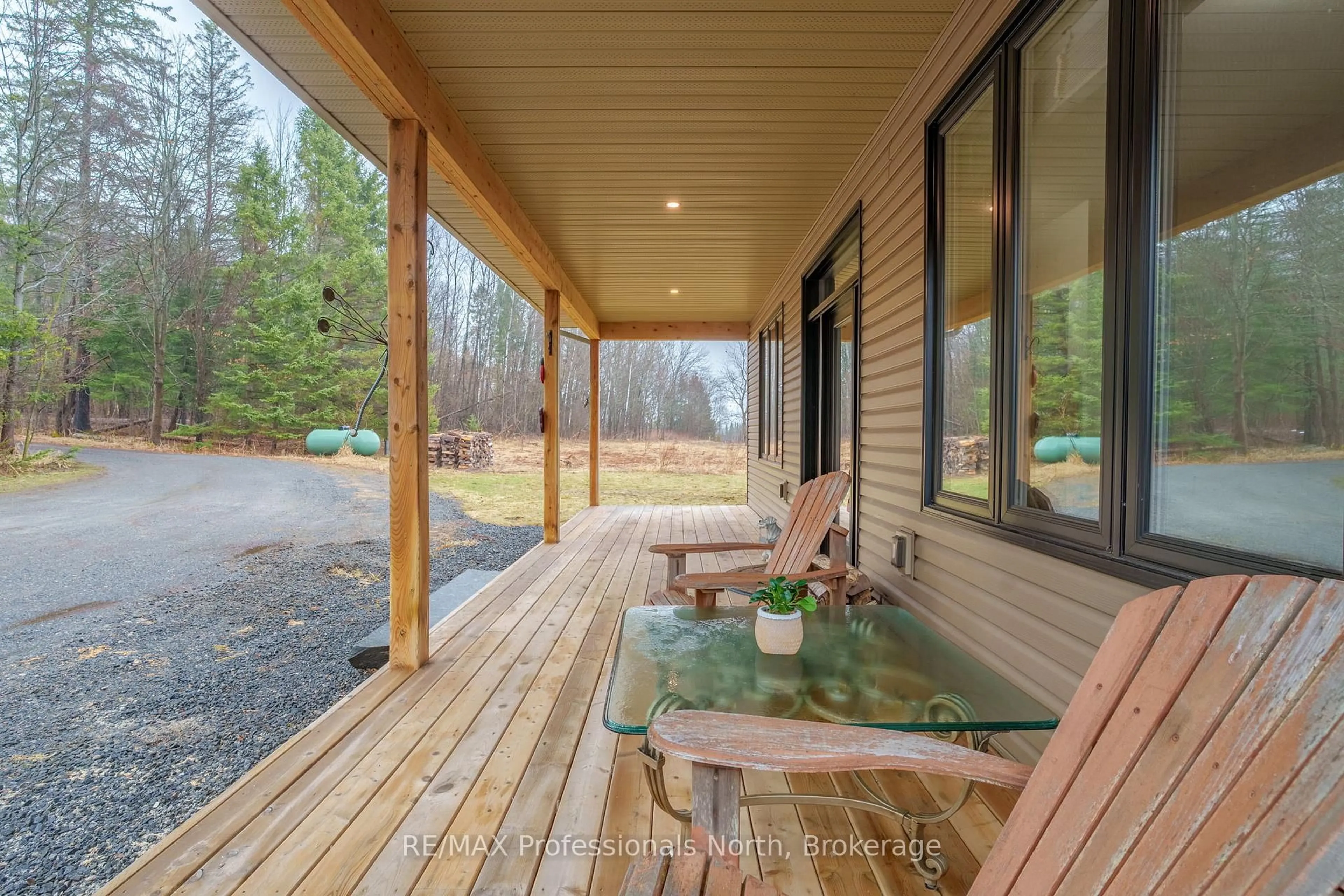 Patio, water/lake/river/ocean view for 475 Hoodstown Rd, Huntsville Ontario P1H 2J2