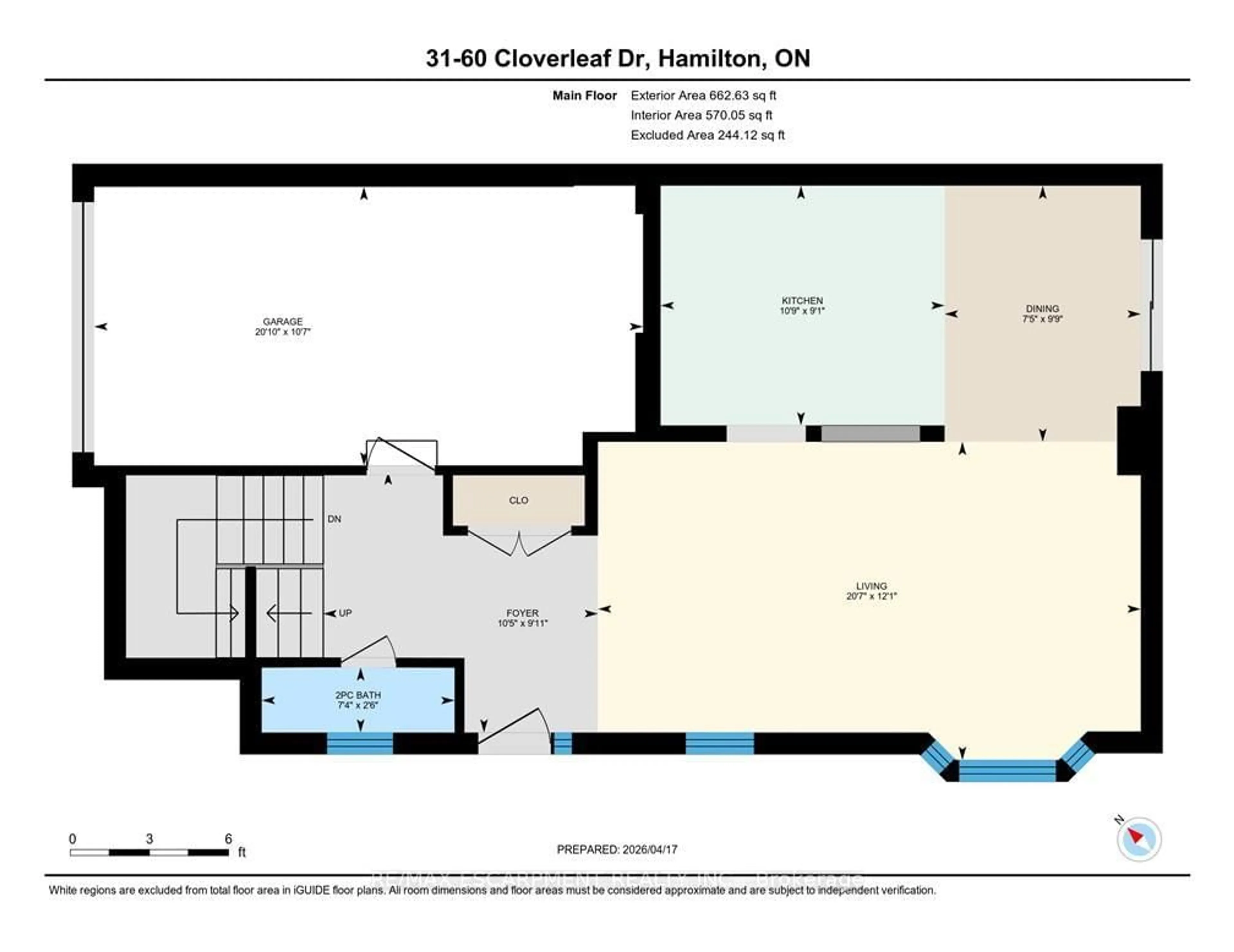 Floor plan for 60 Cloverleaf Dr #31, Hamilton Ontario L9K 1S8