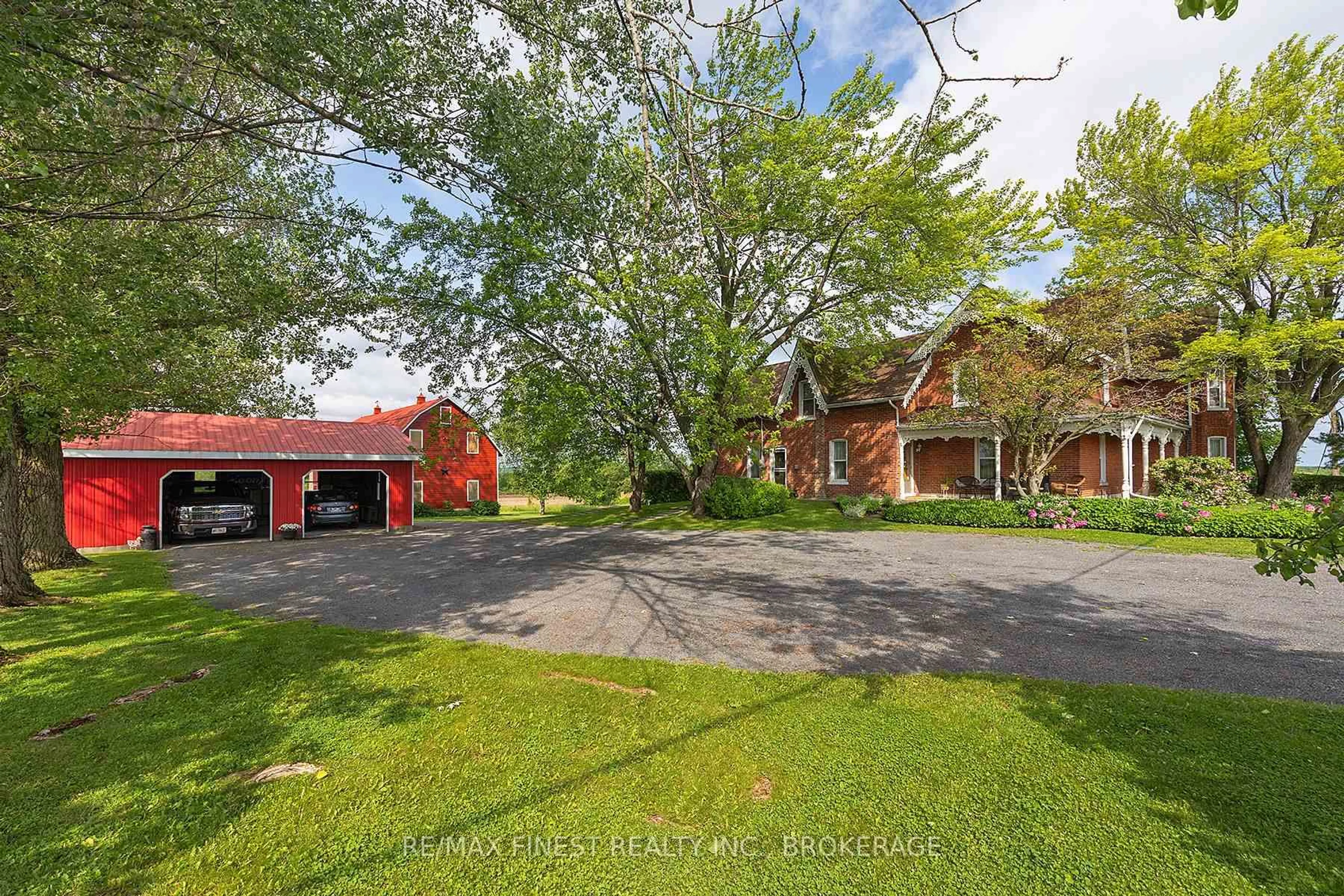 A pic from outside/outdoor area/front of a property/back of a property/a pic from drone, street for 4876 County Road 6, Yarker Ontario K0K 3N0