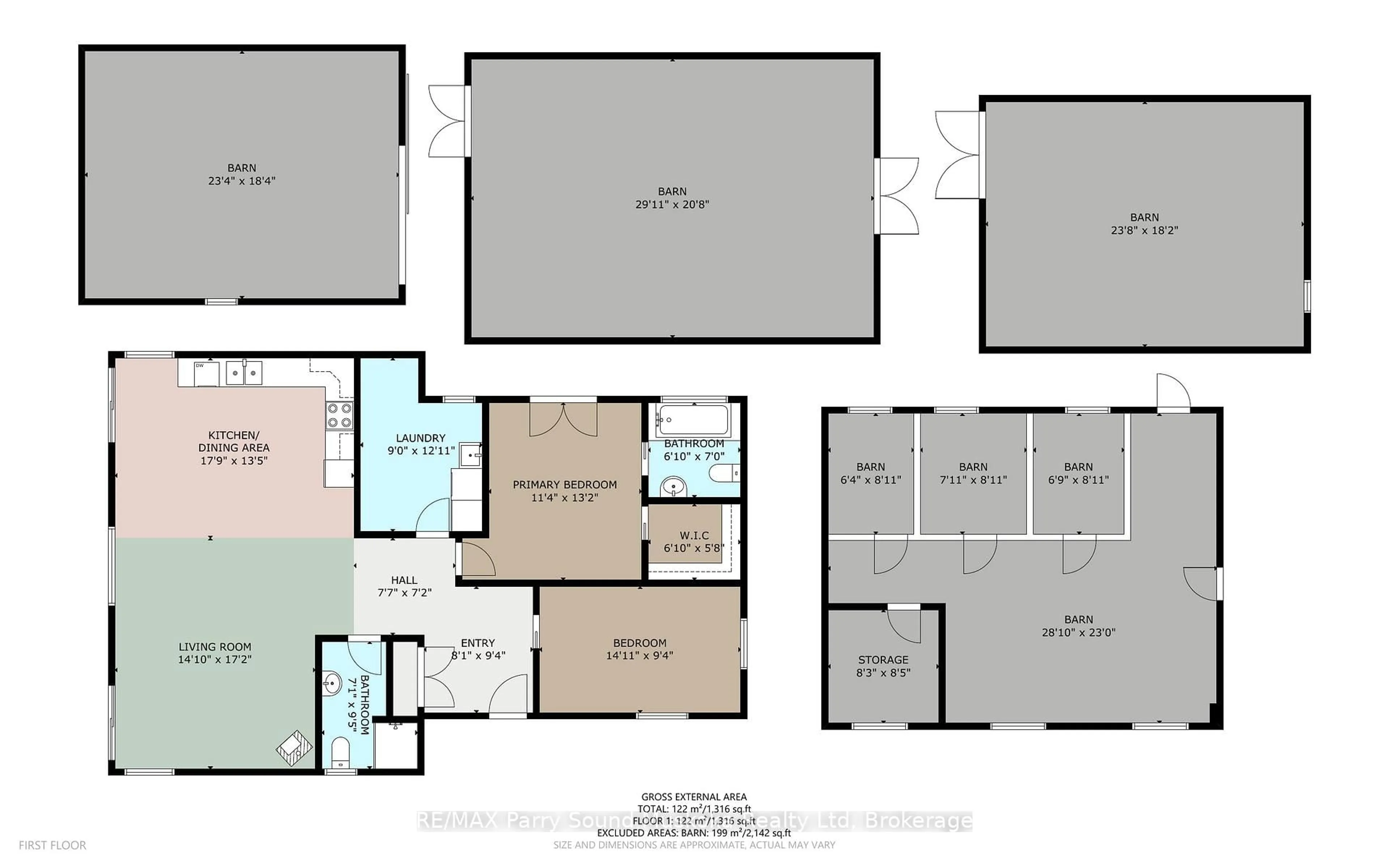 Floor plan for 64 124 Highway, McDougall Ontario P2A 2W7