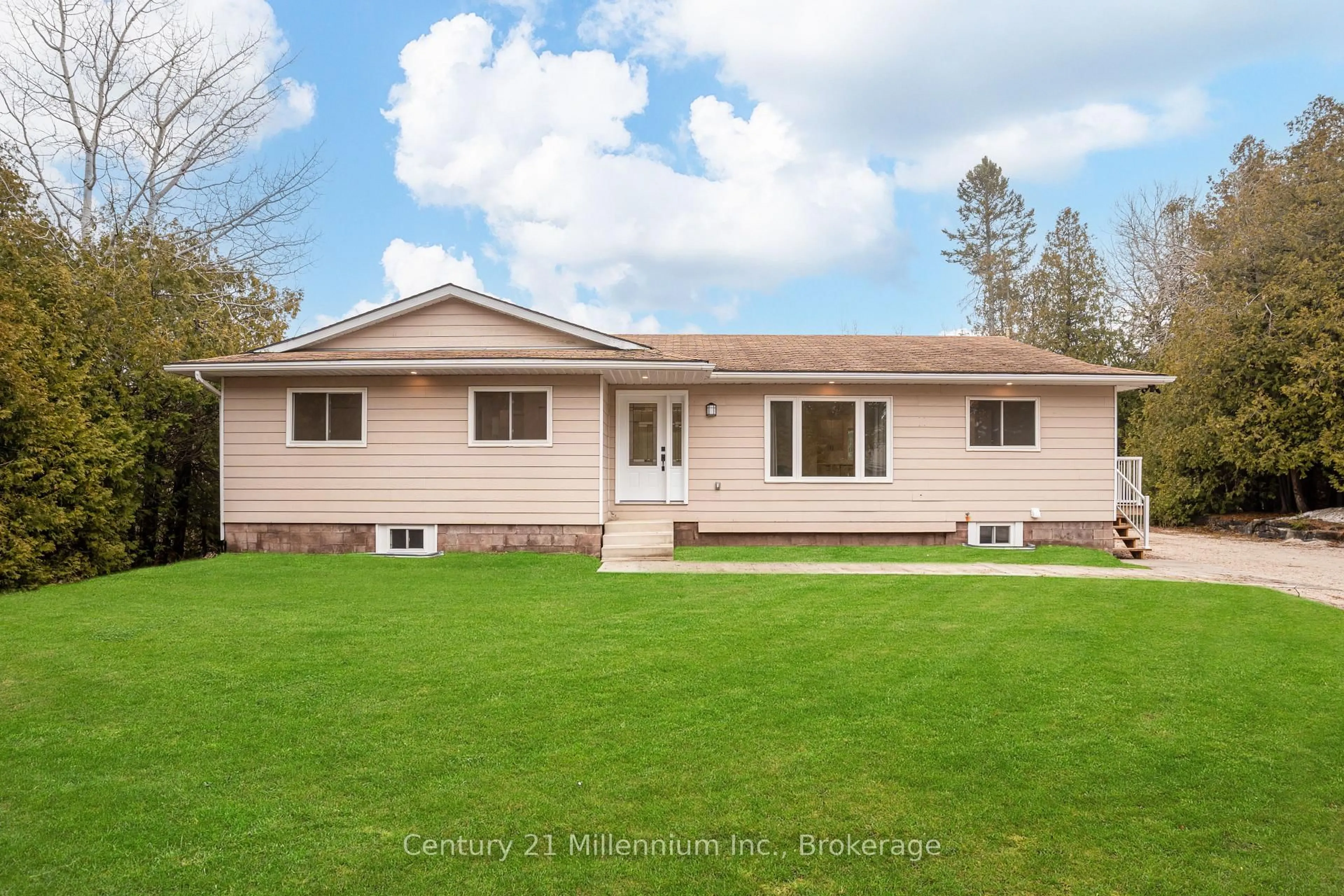 Home with vinyl exterior material, street for 12 Nicholas St, Northern Bruce Peninsula Ontario N0H 2G0