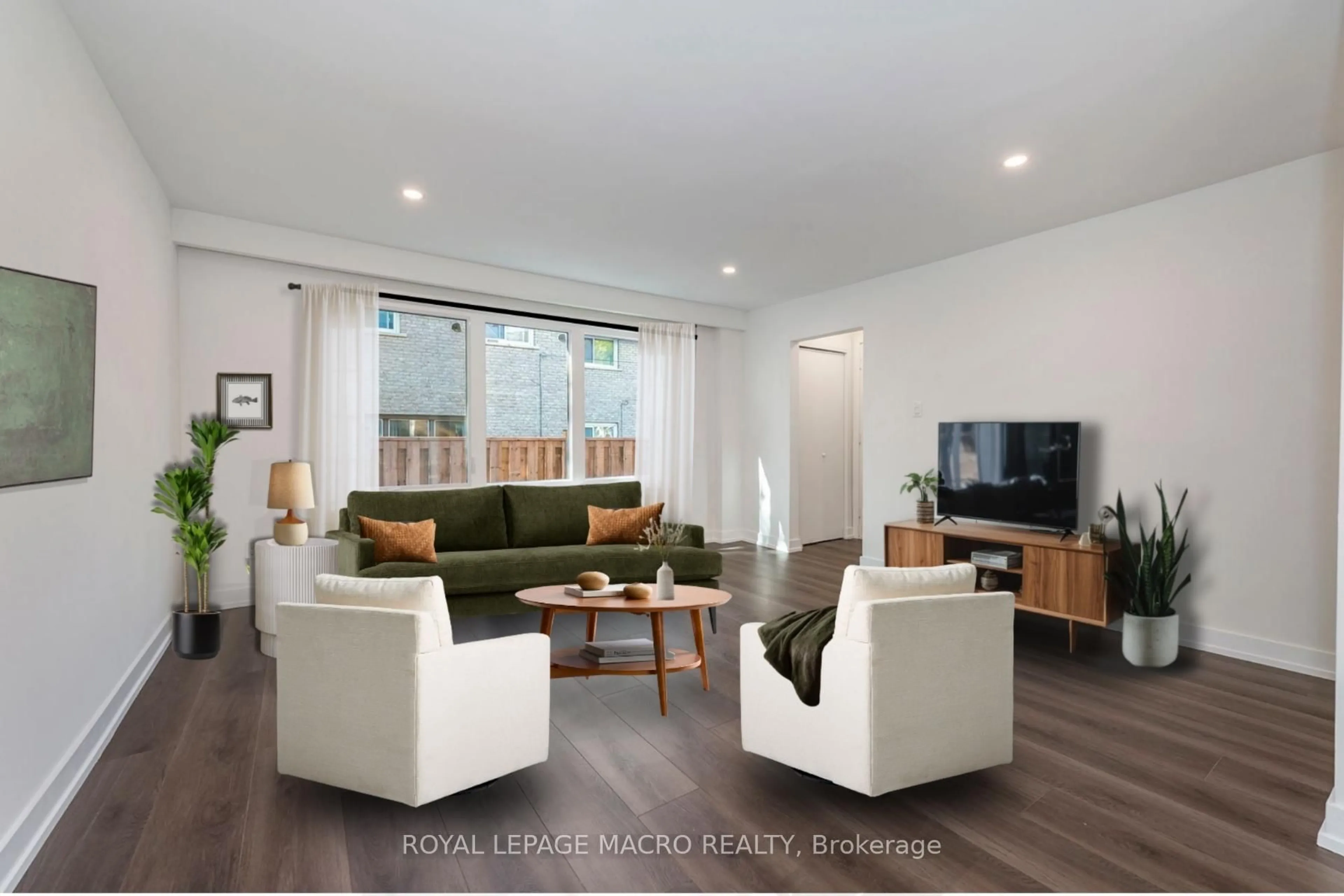 Living room with furniture, unknown for 72 & 74 Delawana Dr, Hamilton Ontario L8E 1G4