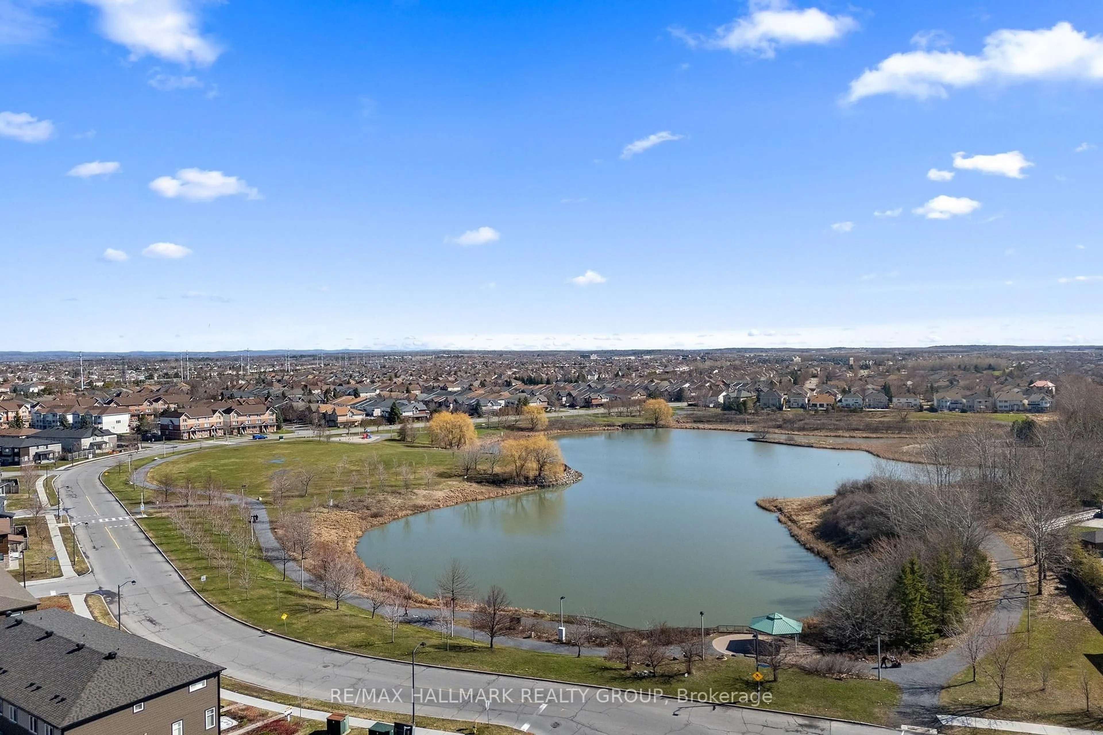 A pic from outside/outdoor area/front of a property/back of a property/a pic from drone, water/lake/river/ocean view for 12 Lakepointe Dr, Orleans Ontario K4A 5E3