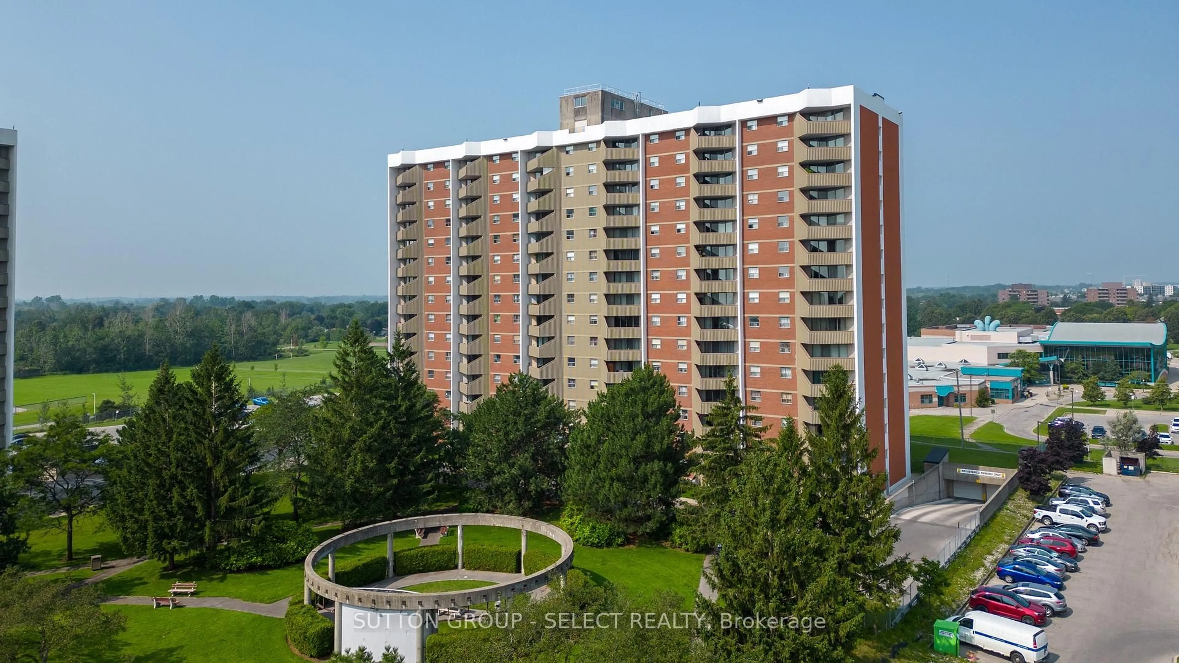 A pic from outside/outdoor area/front of a property/back of a property/a pic from drone, city buildings view from balcony for 1103 Jalna Blvd #601, London South Ontario N6E 2W8
