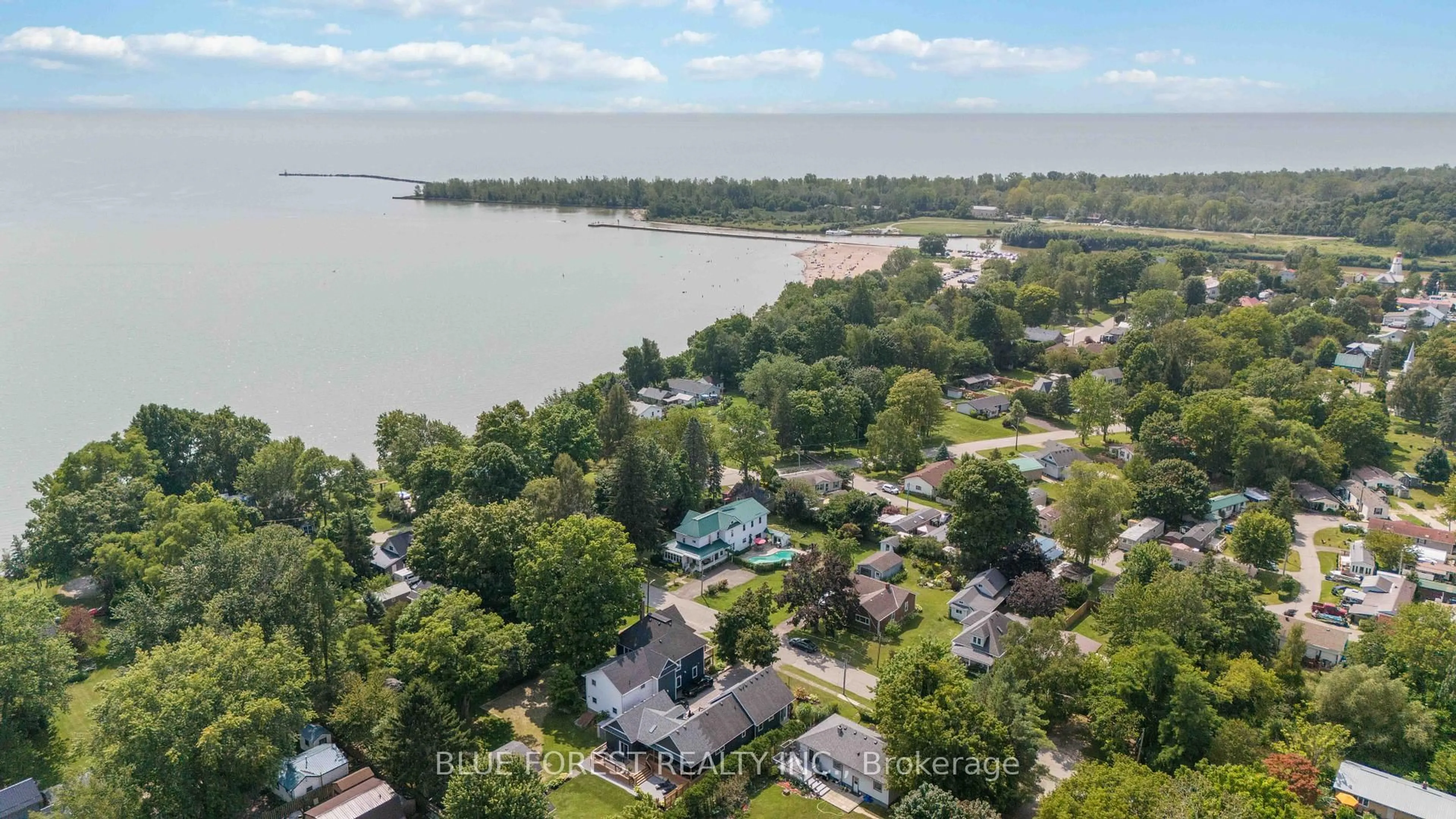 A pic from outside/outdoor area/front of a property/back of a property/a pic from drone, water/lake/river/ocean view for 13 Victoria St, Bayham Ontario N0J 1T0