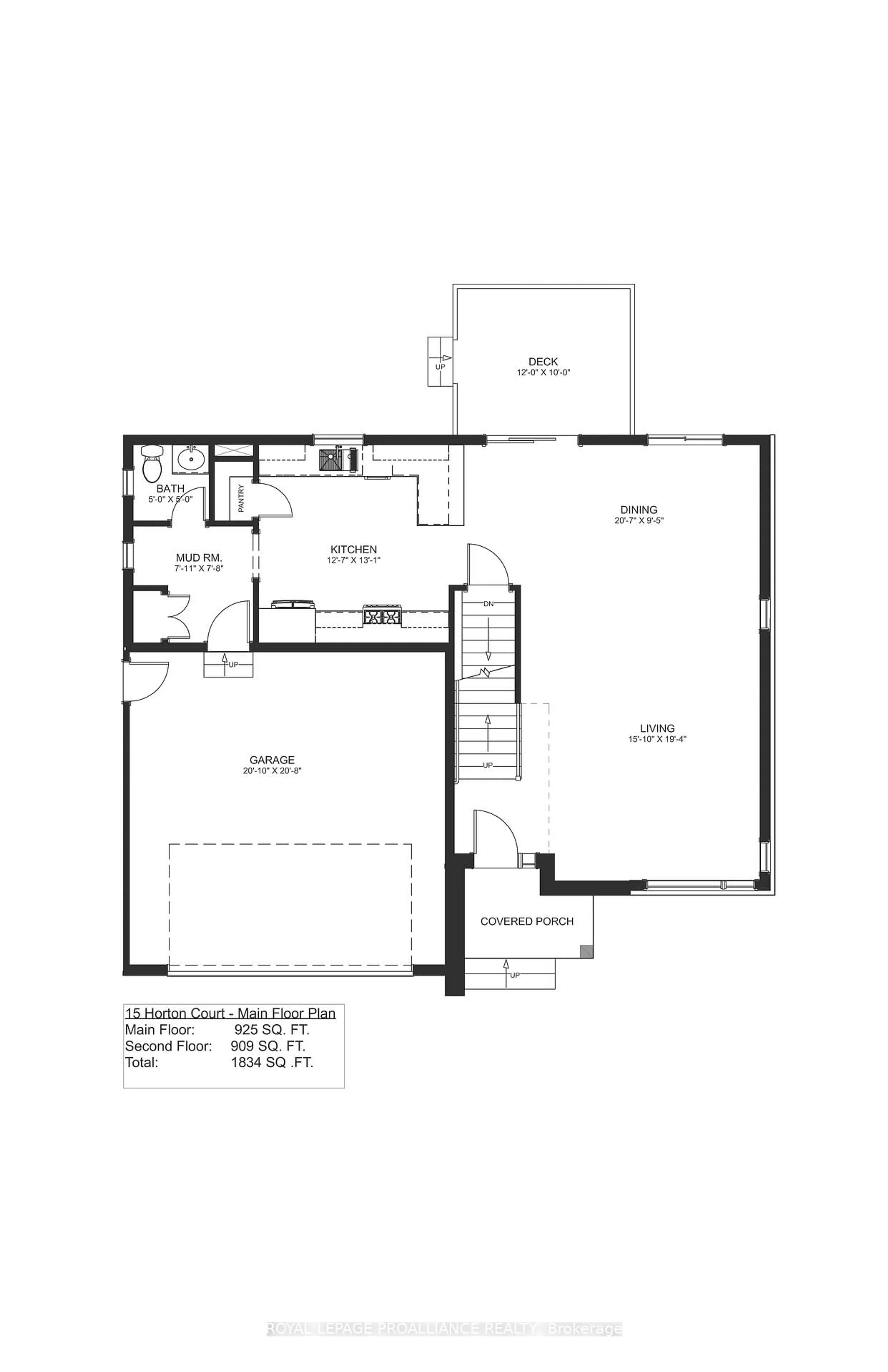 Floor plan for 15 Horton Crt, Belleville Ontario K8P 0G7