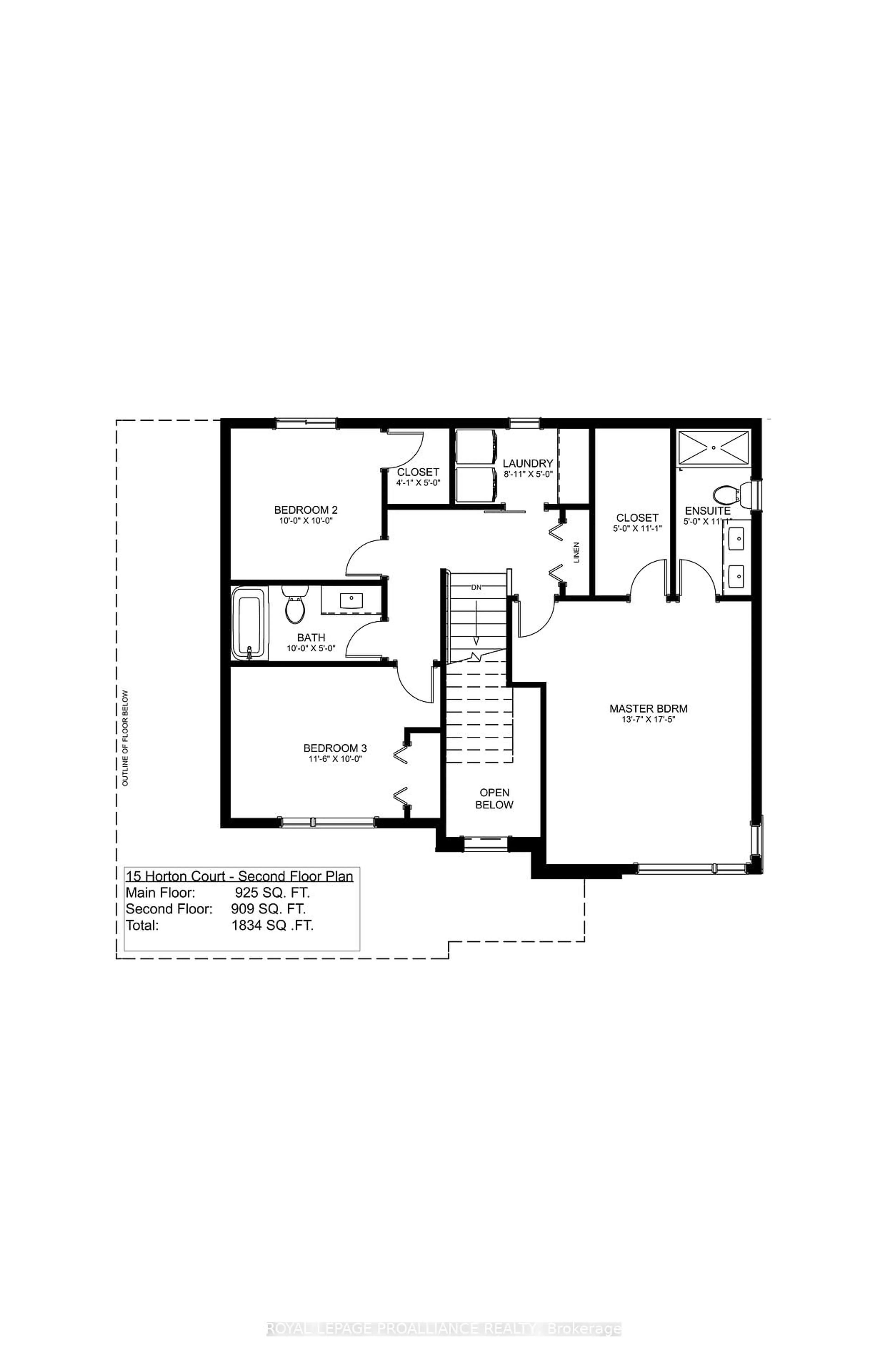 Floor plan for 15 Horton Crt, Belleville Ontario K8P 0G7