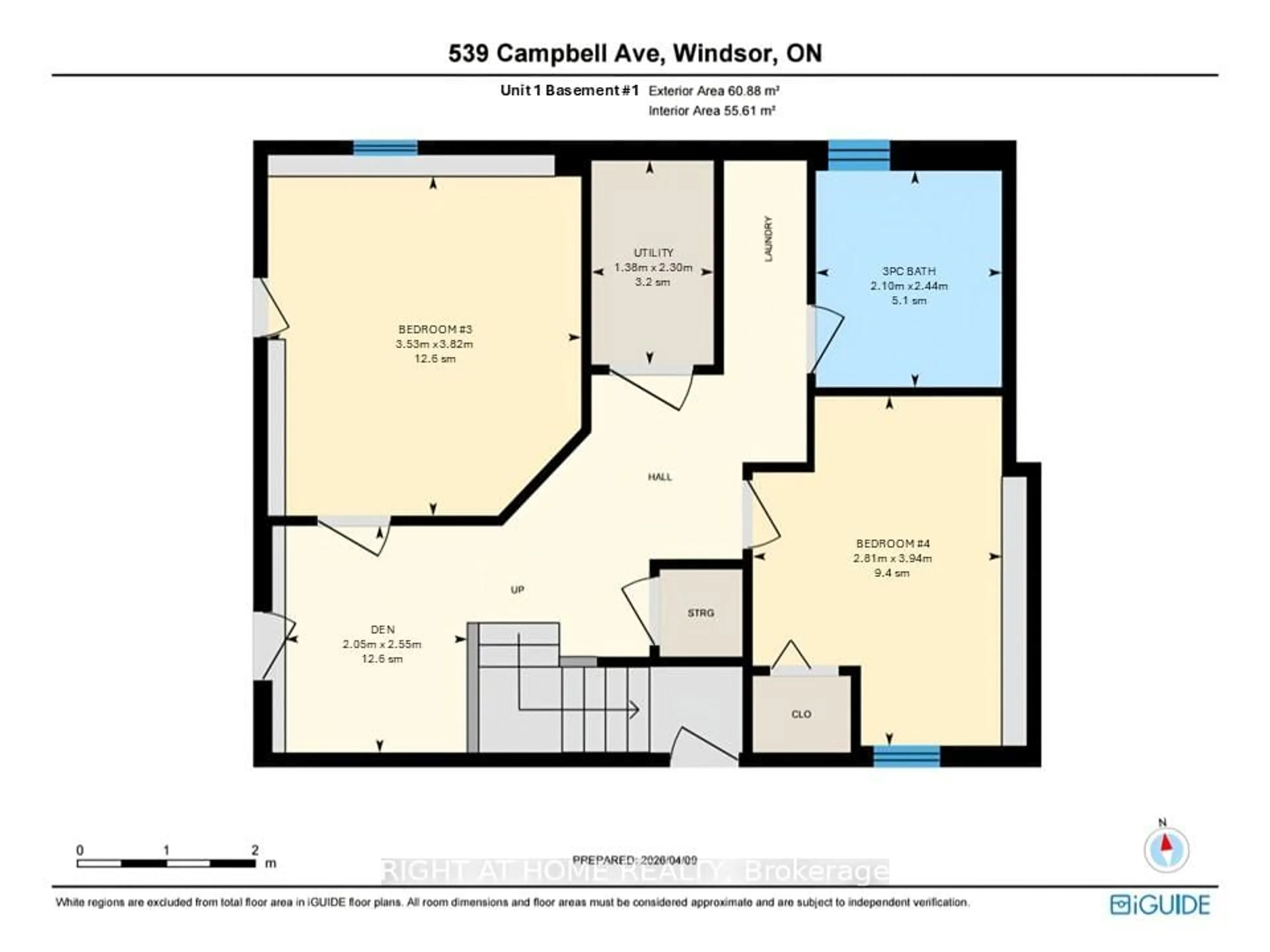 Floor plan for 539 Campbell Ave, Windsor Ontario N9B 2H5