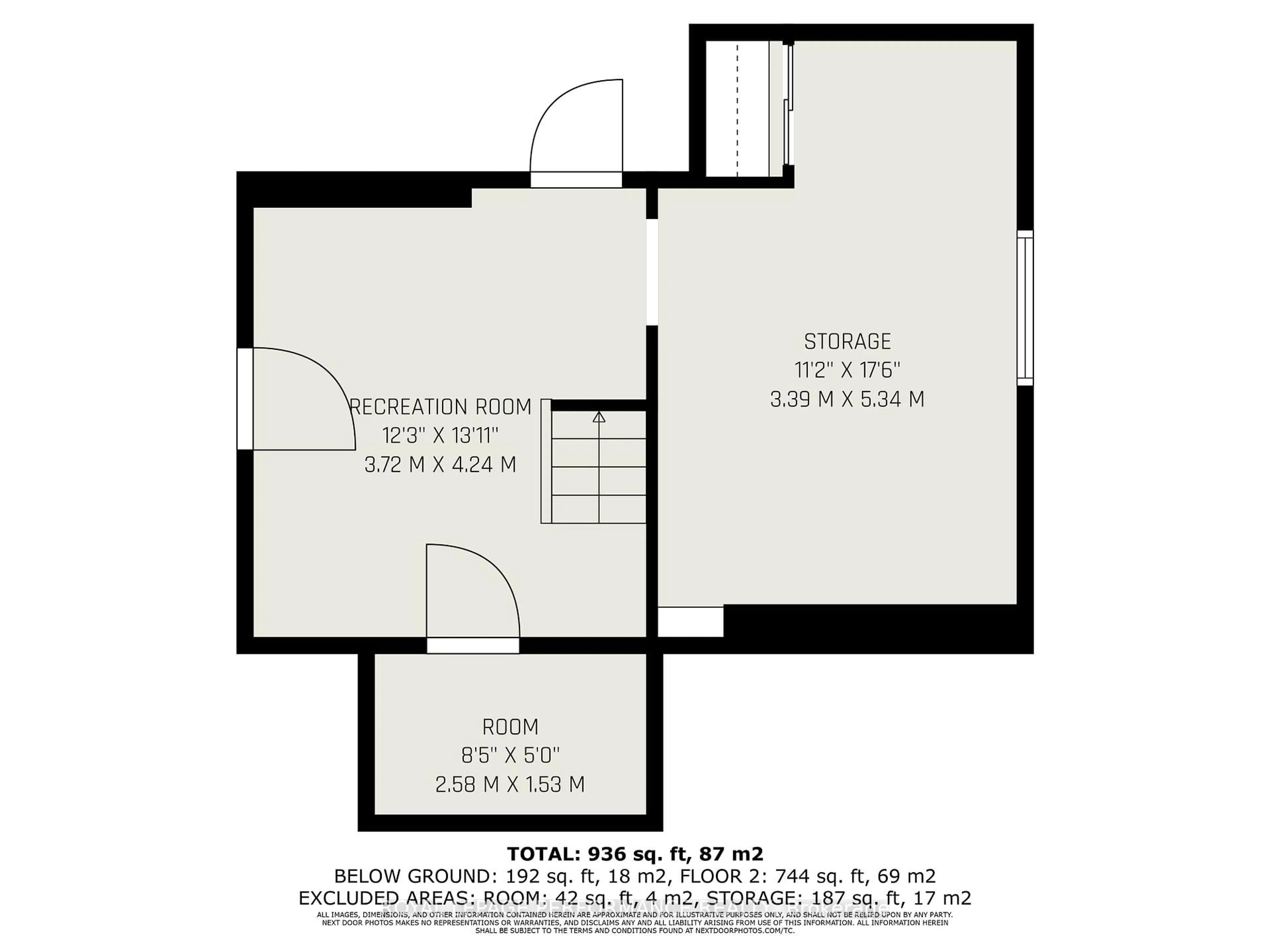 Floor plan for 327-329 Shakespeare St, Ottawa Ontario K1L 5M1