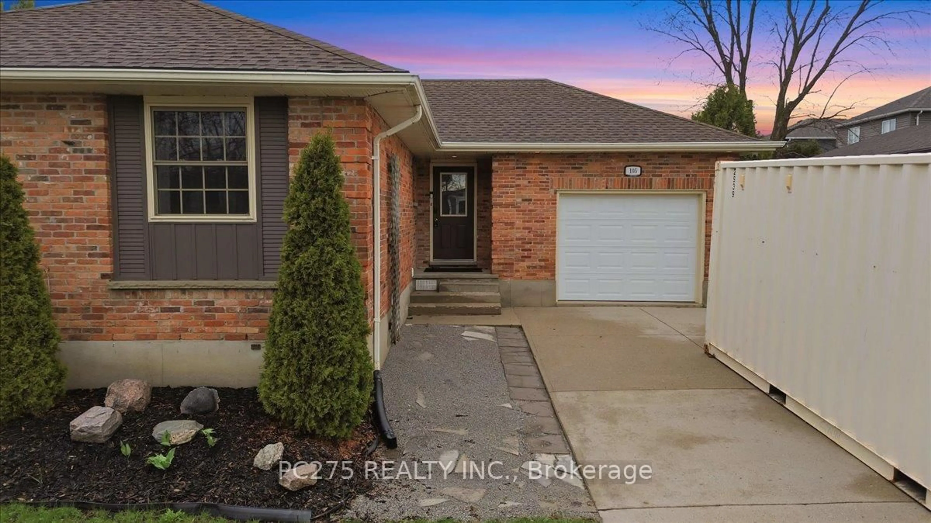 Home with brick exterior material, street for 105 Gibson Cres, Lucan Biddulph Ontario N0M 2J0