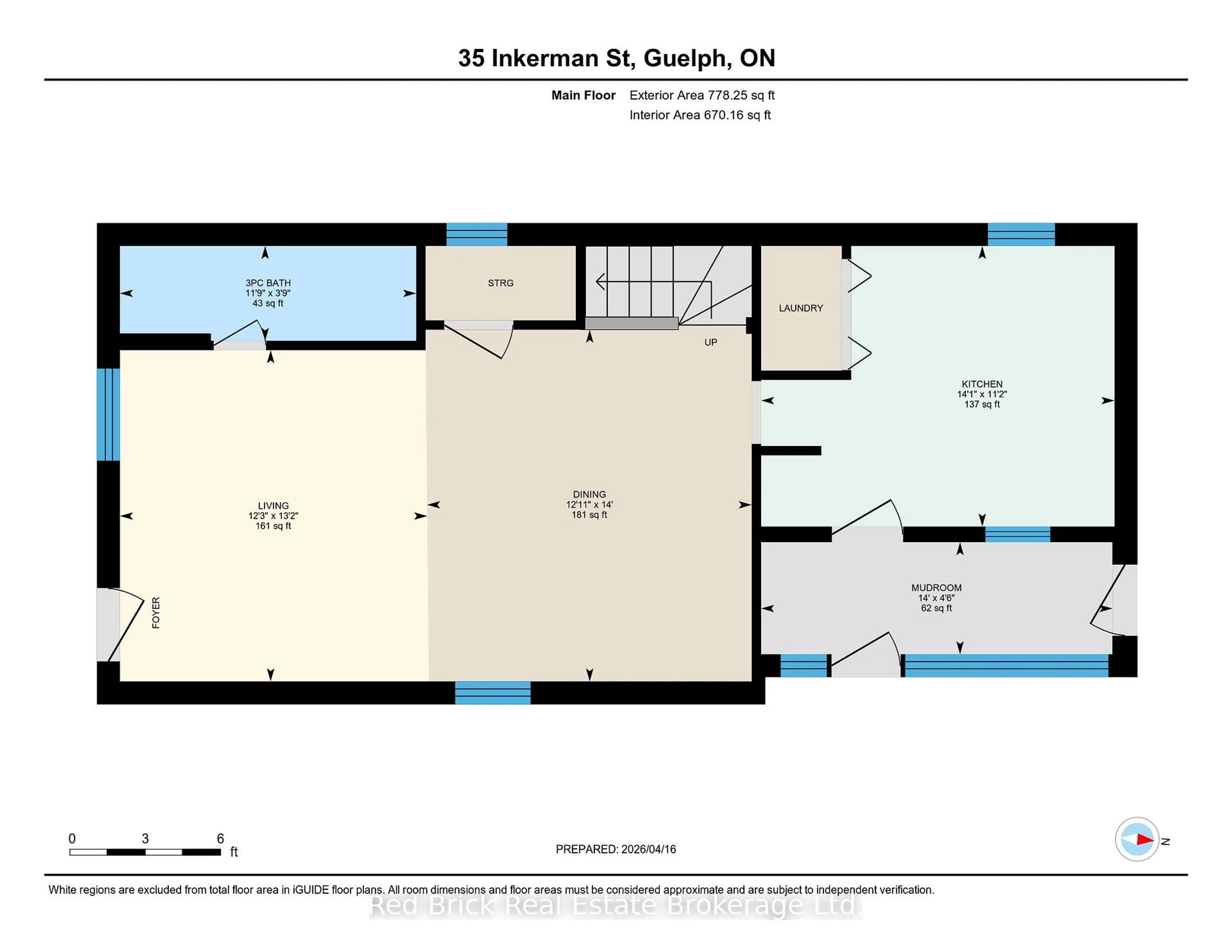Floor plan for 35 Inkerman St, Guelph Ontario N1H 3C6