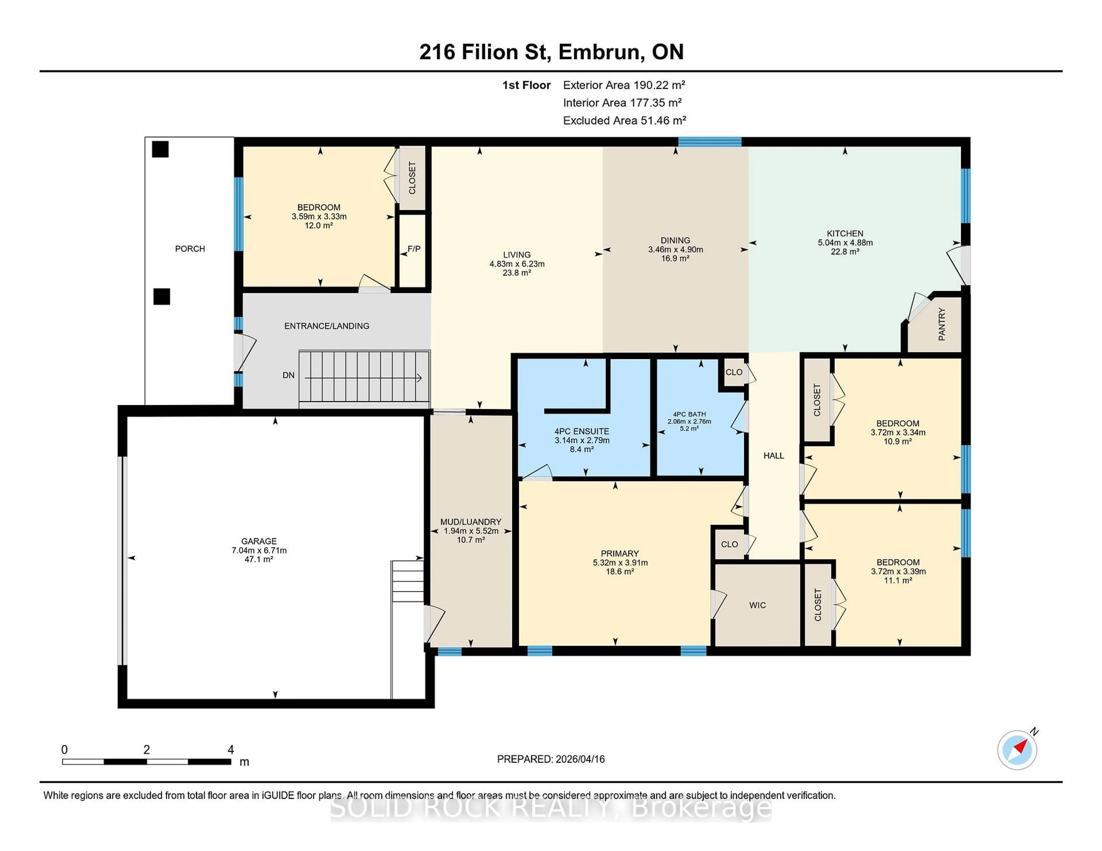 Floor plan for 216 Filion St, Russell Ontario K0A 1W0