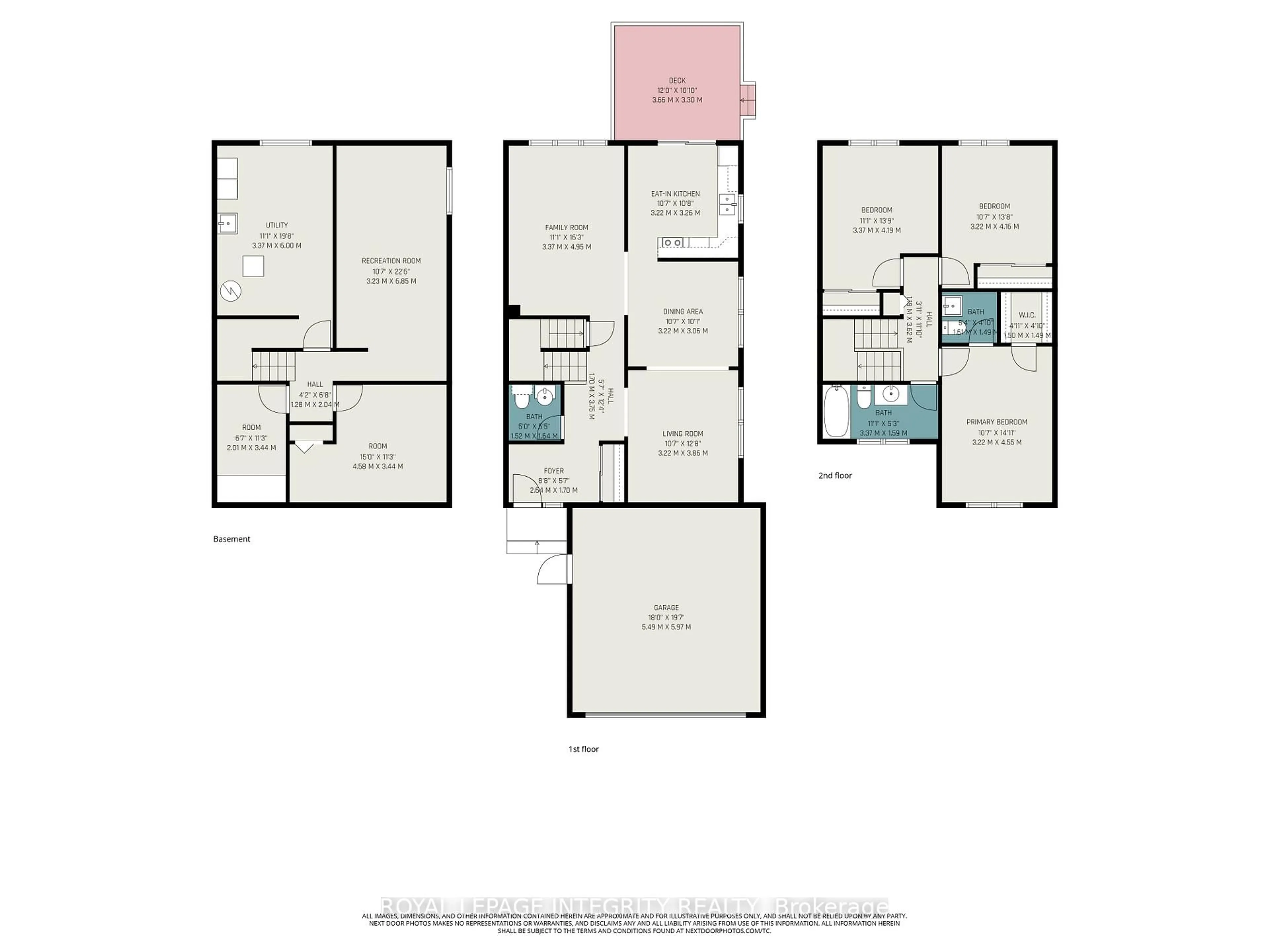 Floor plan for 15 Raftus Sq, Ottawa Ontario K2J 2K9