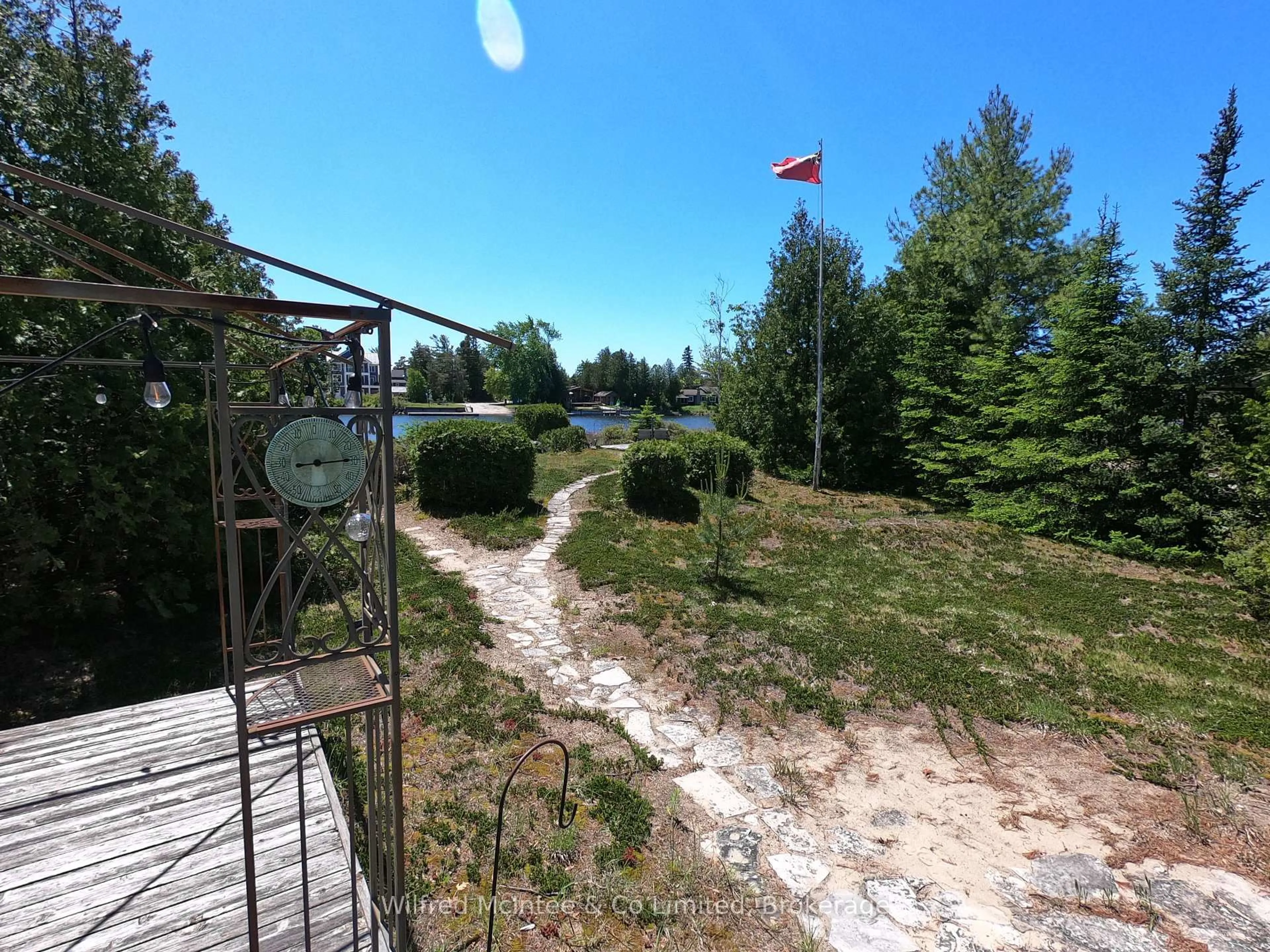 A pic from outside/outdoor area/front of a property/back of a property/a pic from drone, forest/trees view for 47 Sog Je Wa Sa Dr, Native Leased Lands Ontario N0H 2G0